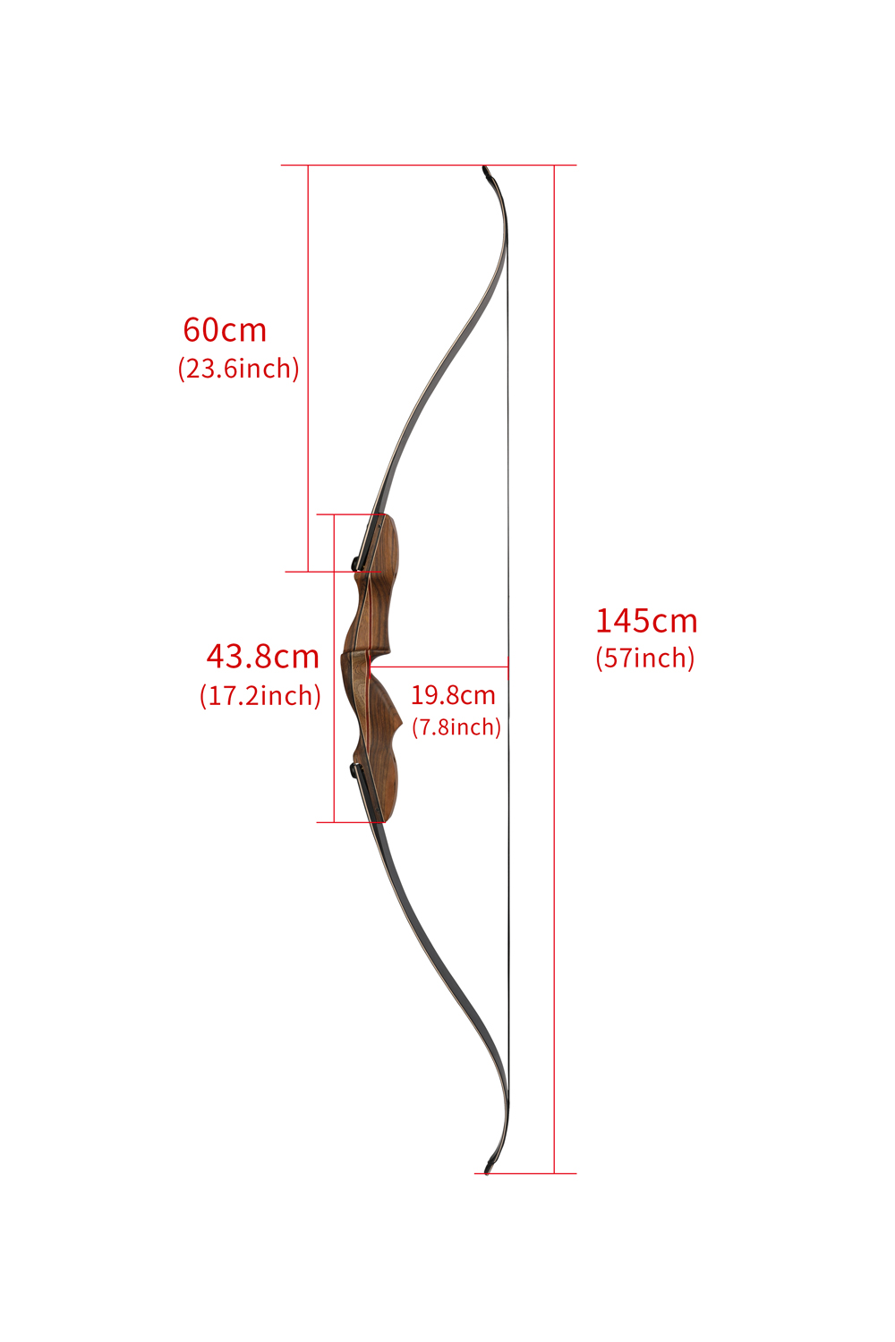 KAIMEI 710 30-60Lbs Archery Disassembly Recurve Bow-Lokearchery
