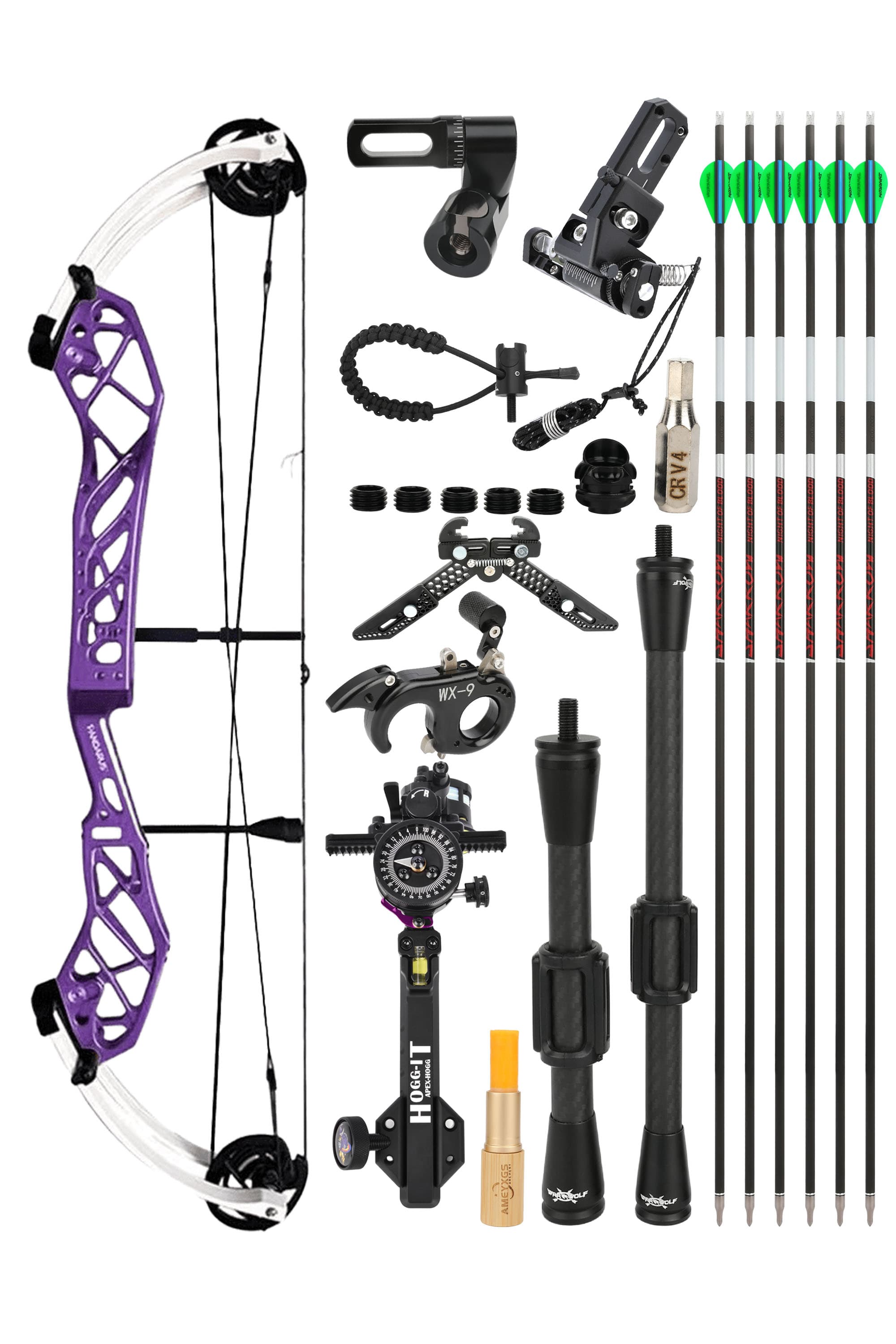 50-60lbs Compound Bow Set IBO 330FPS Archery Target