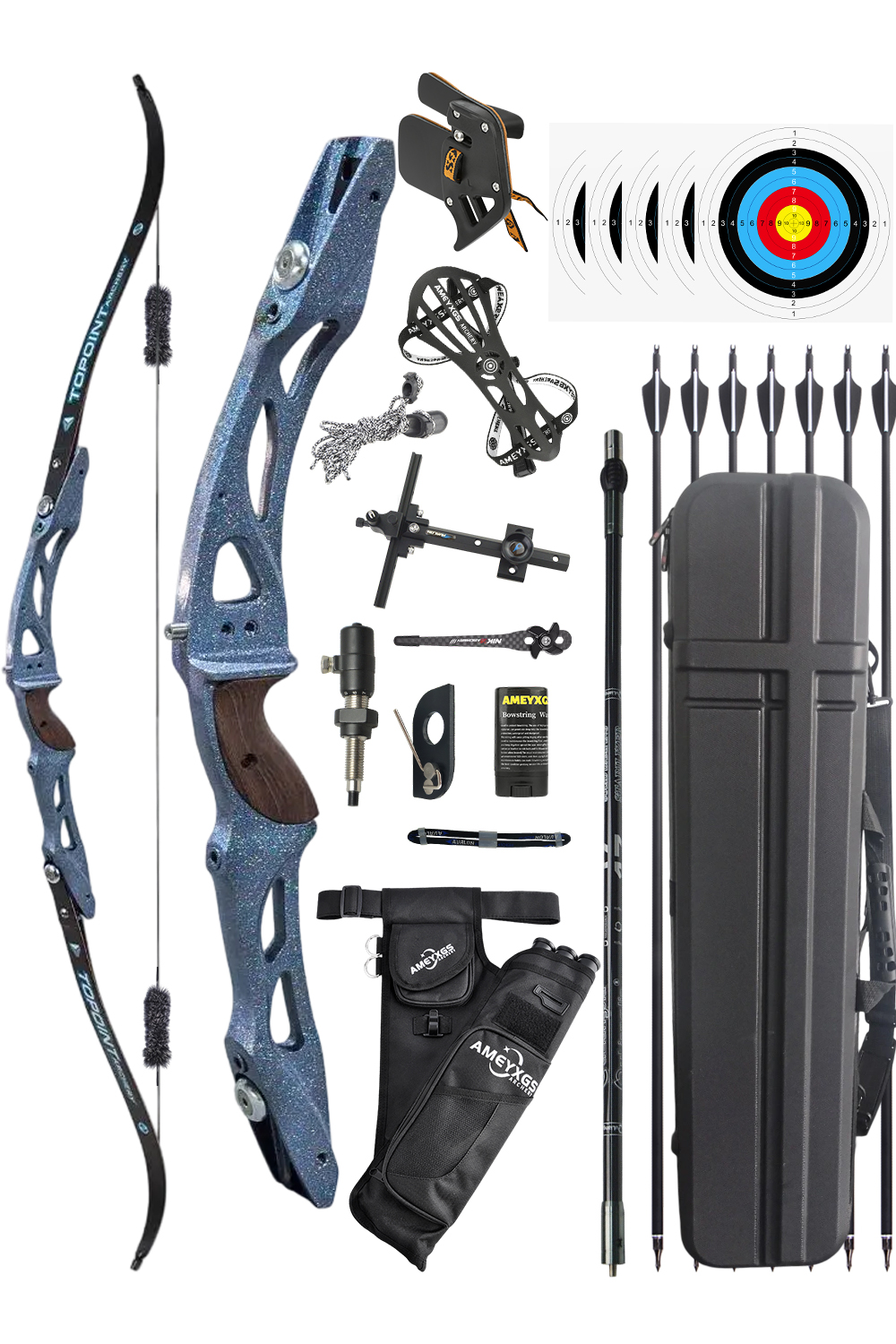 Topoint R10 ILF 18-44Lbs Intermediate Shooter Competitive Recurve Bow Set-Lokearchery