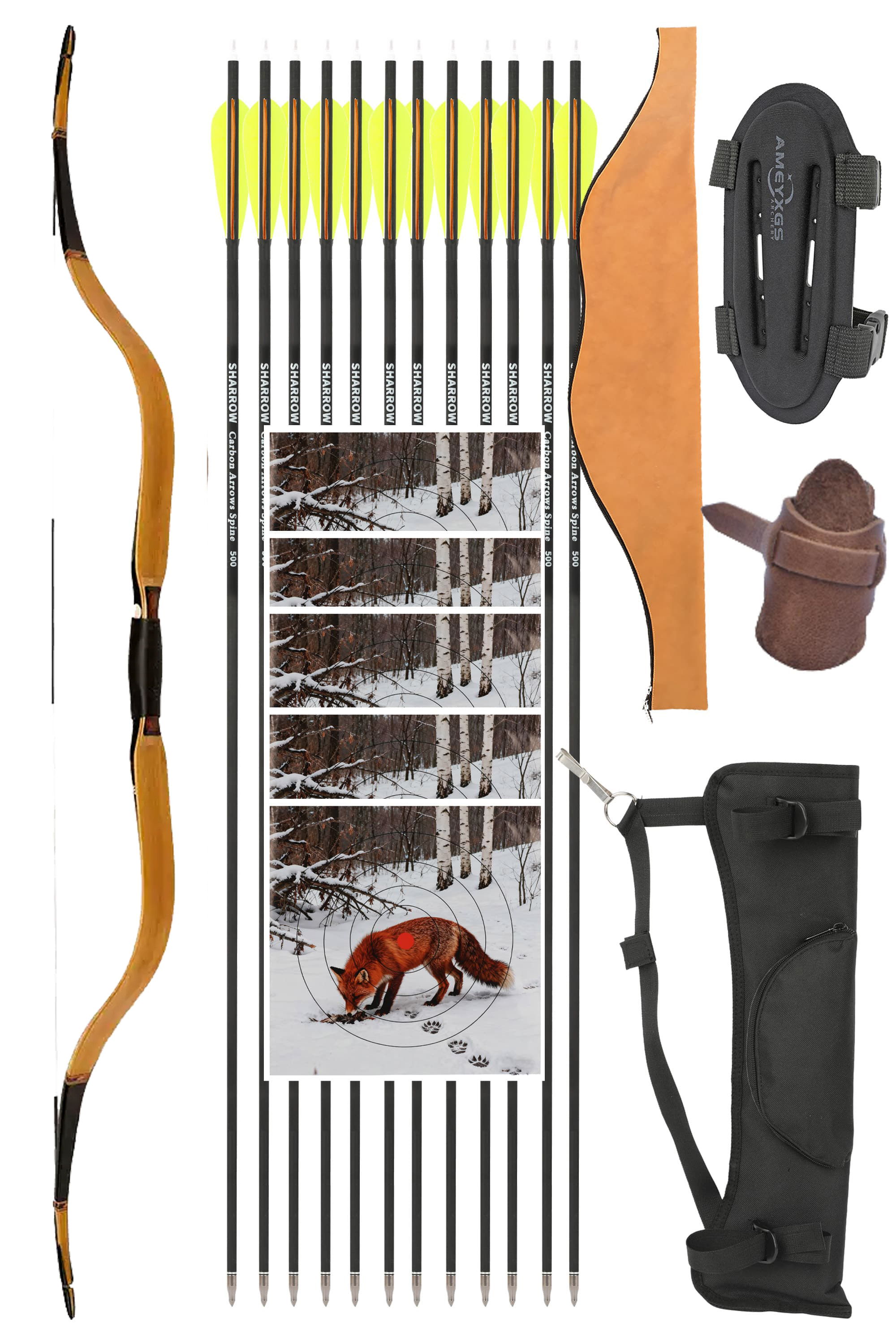 AF Mengyuan Recurve Bow Traditional Bow 20-50lbs  Archery
