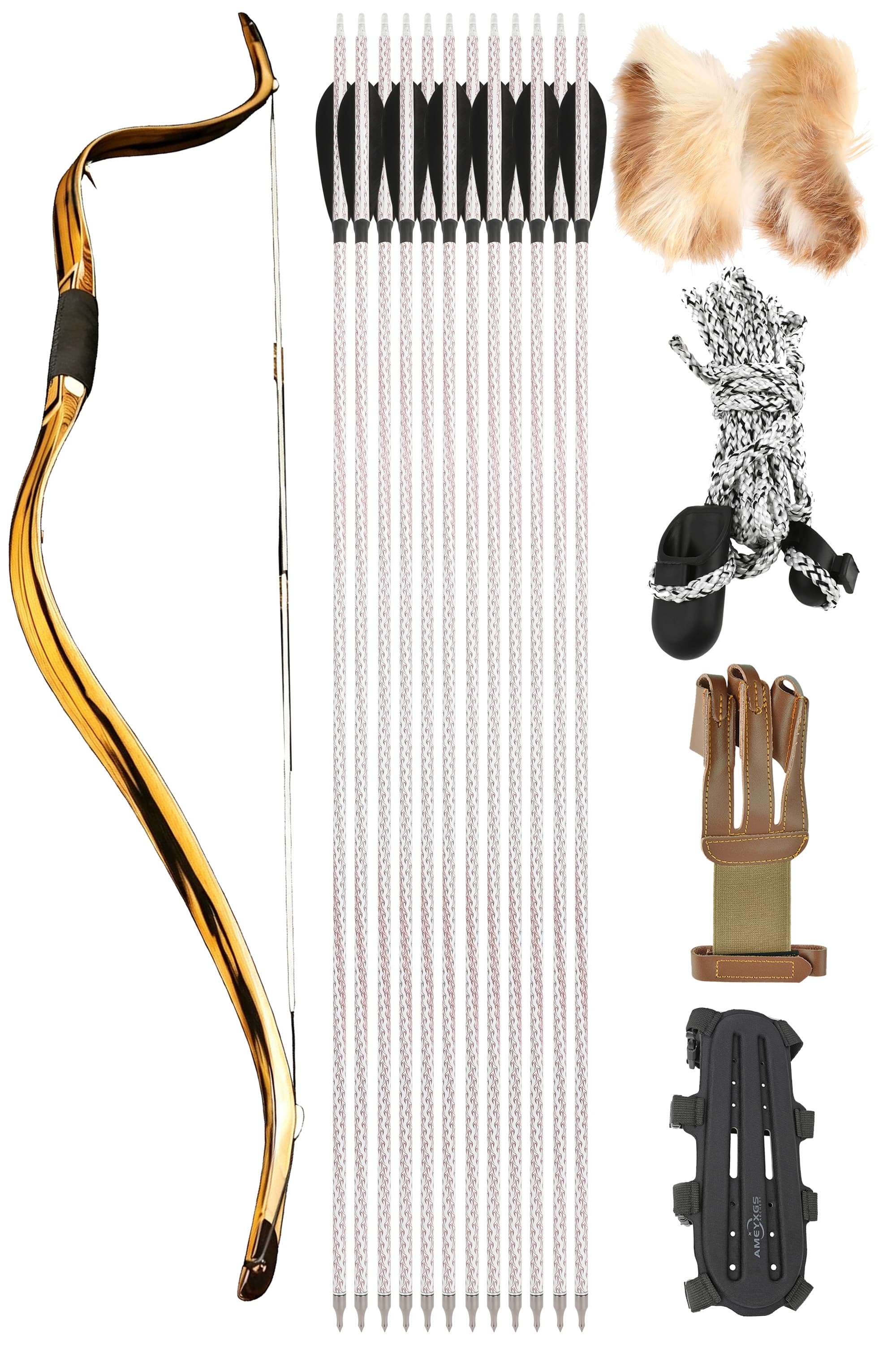 AF Queyue Recurve Bow Traditional Bow 20-50lbs  Archery