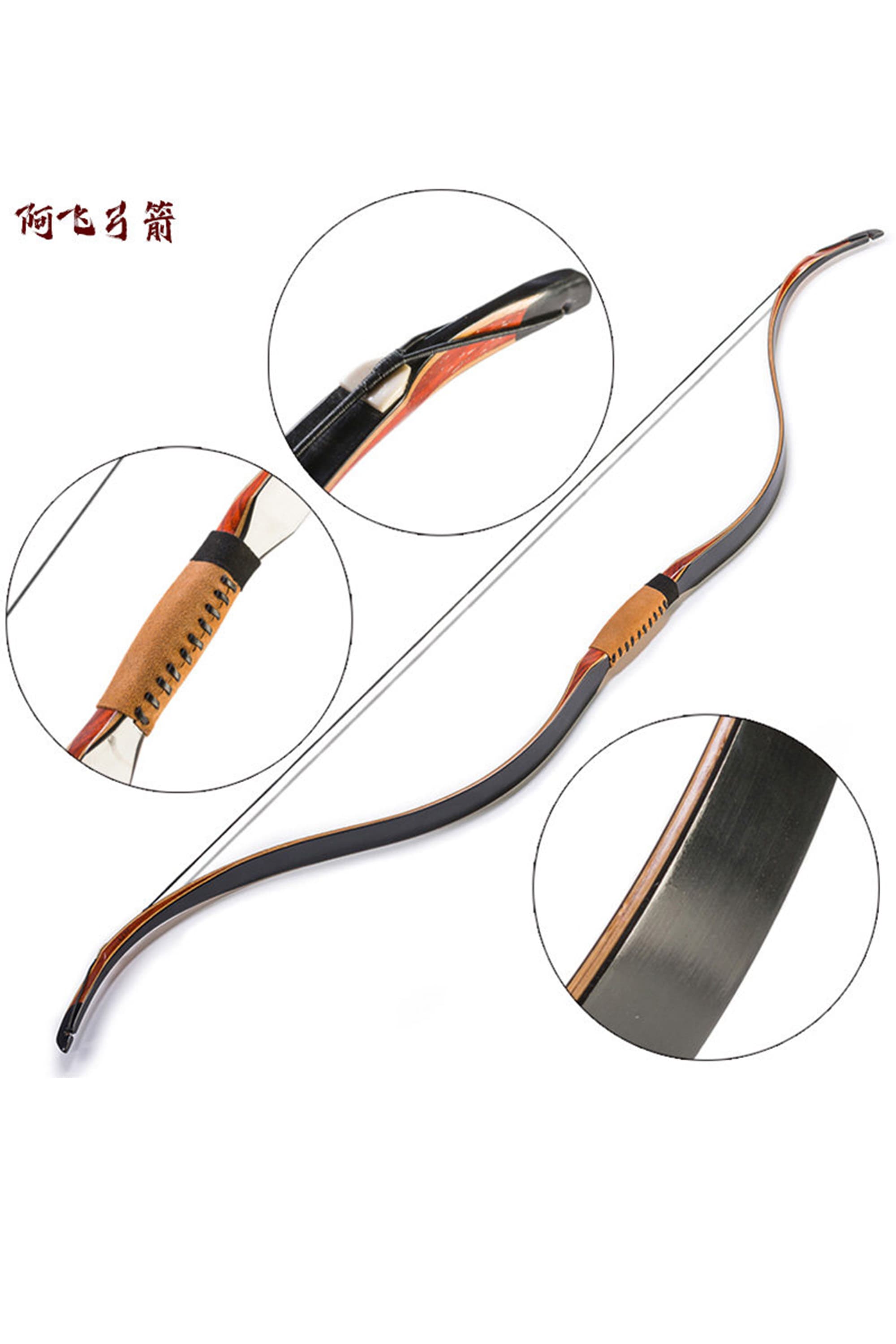 AF Traditional Hunting Recurve Bow One-piece 20-50lbs