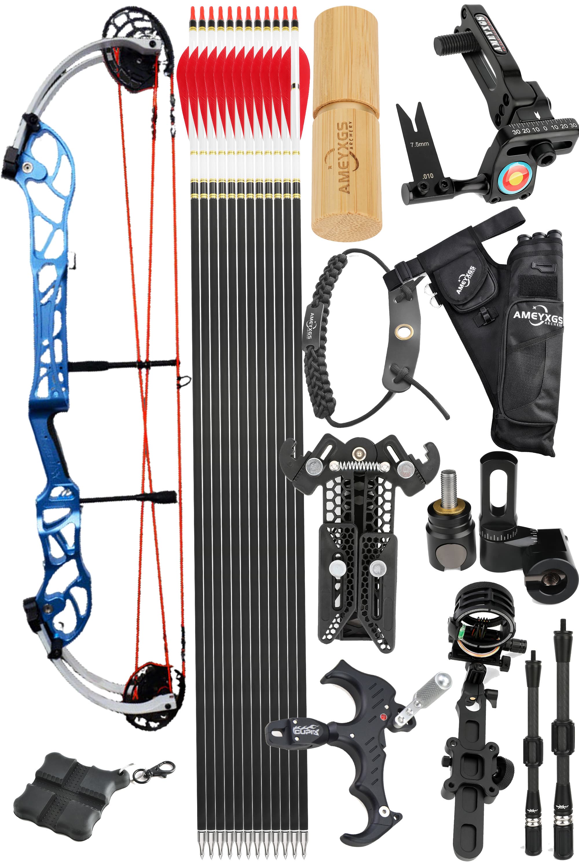 AGS Compound Bow Set 40-60LBS Archery Target Shooting RH LH