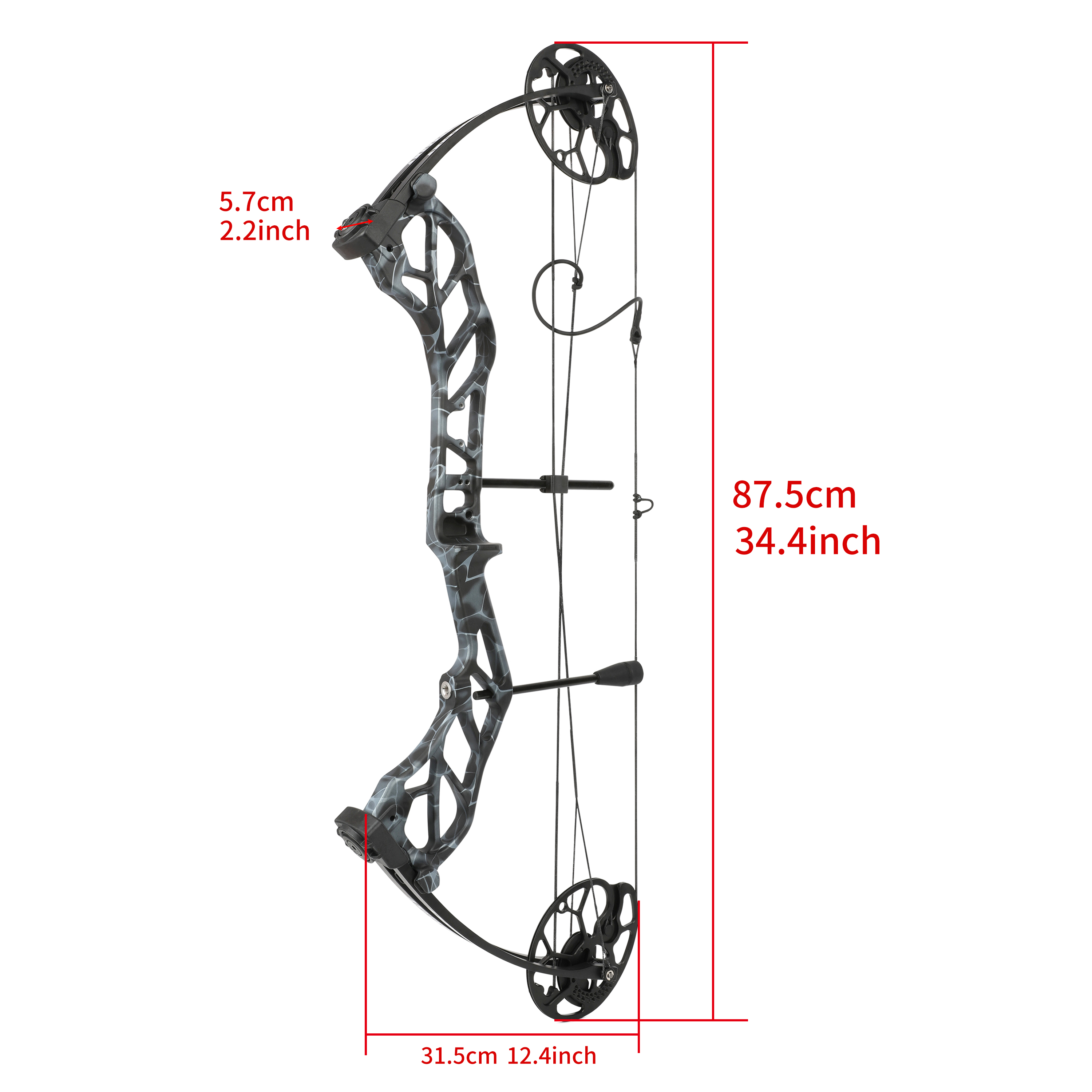 Ameyxgs E8 19-70Lbs CNC Adjustable Camo Hunting Compound Bow Set