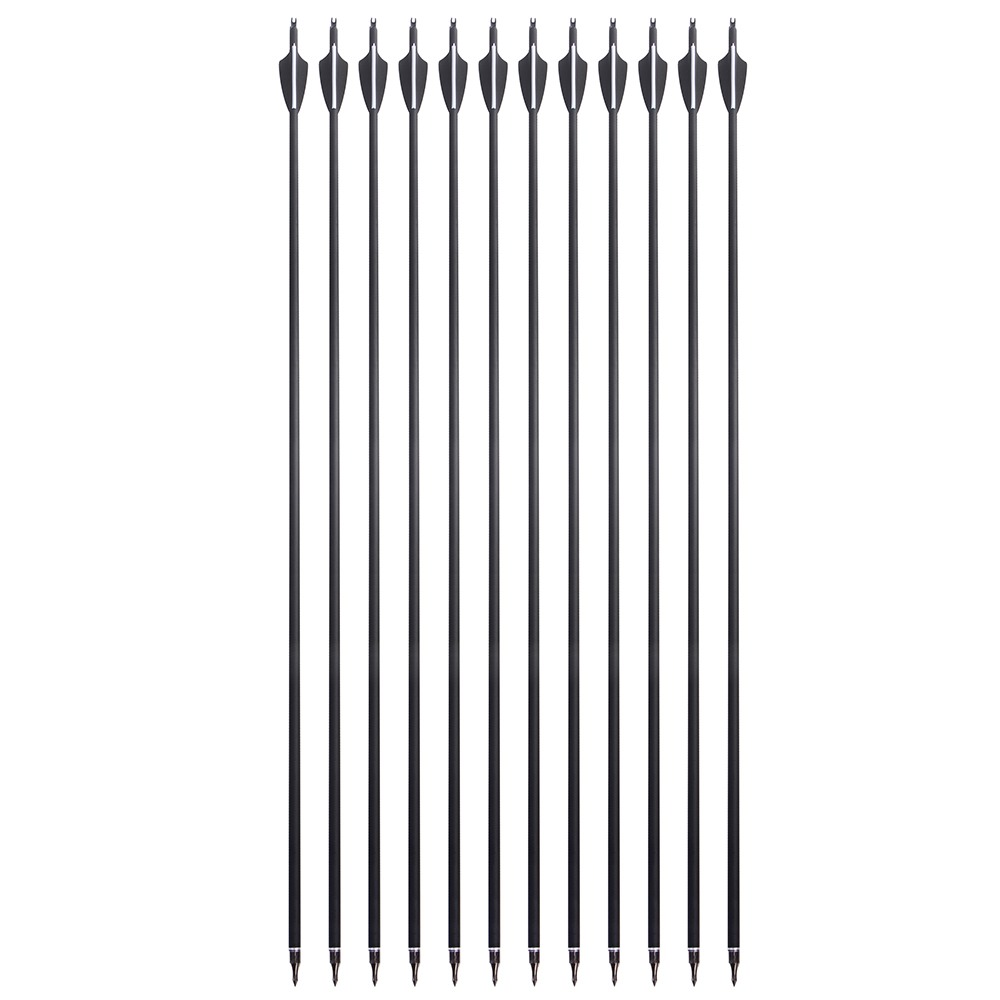 Hunting Arrows 12pcs 31.6 in 500 Spine Carbon Archery Set