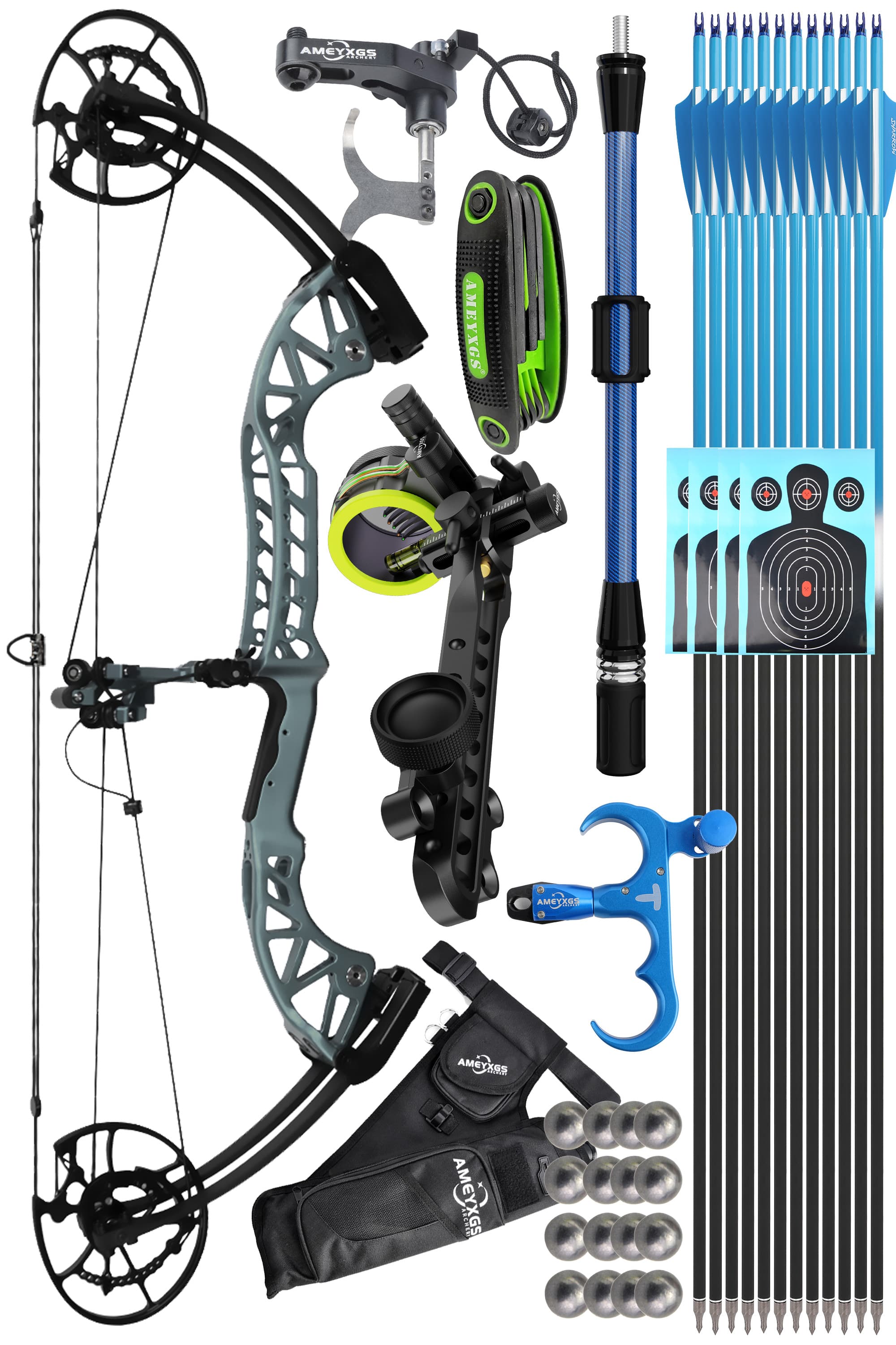 Archery Compound Bow 30-65Lbs Hunting bow Target 340fps
