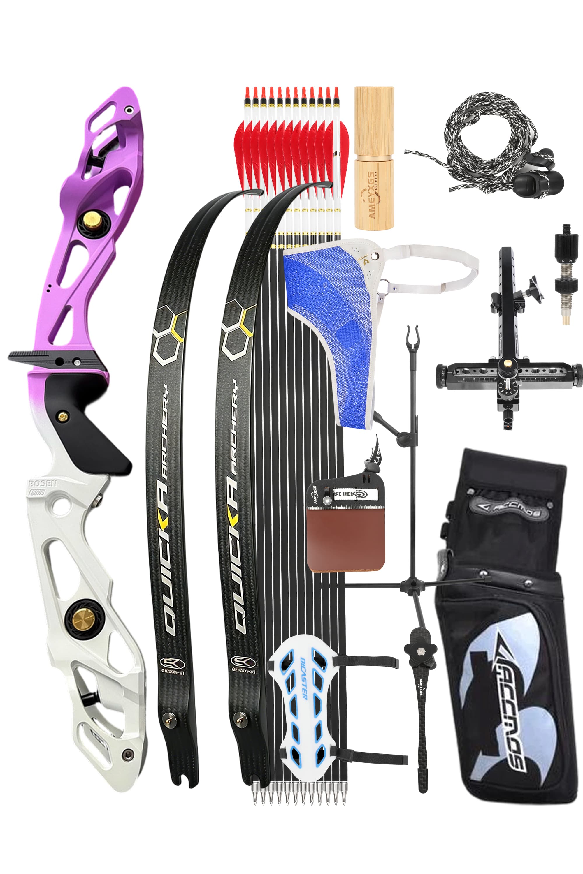 BOSEN 18-50bs Takedown Recurve Bow Kit  Shooting Archery Target