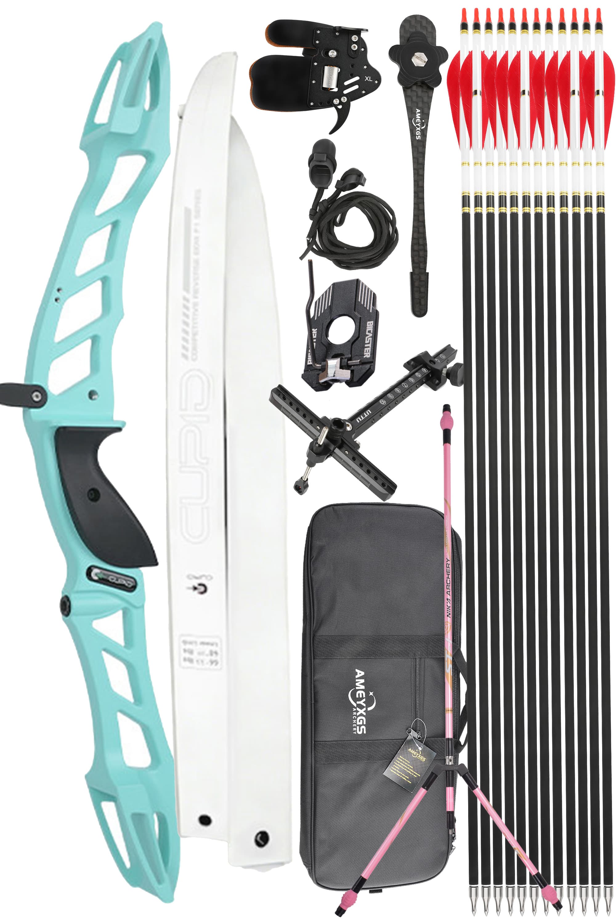 CUPID 68" Takedown 14-38Lbs Youth Recurve Bow Kit 