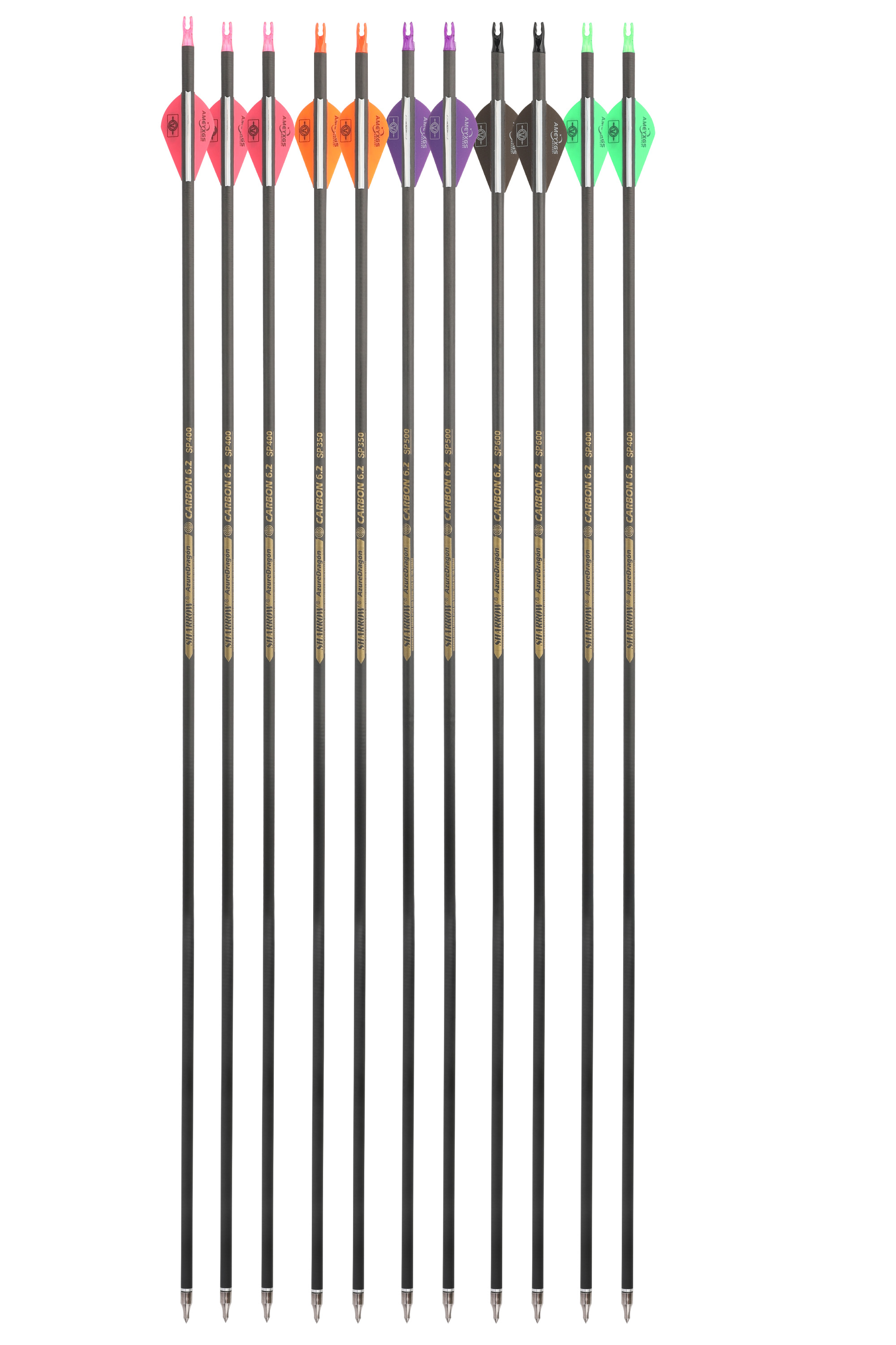 Archery Carbon Arrows SP500 Rubber Feather 30" Target Hunting Outdoor
