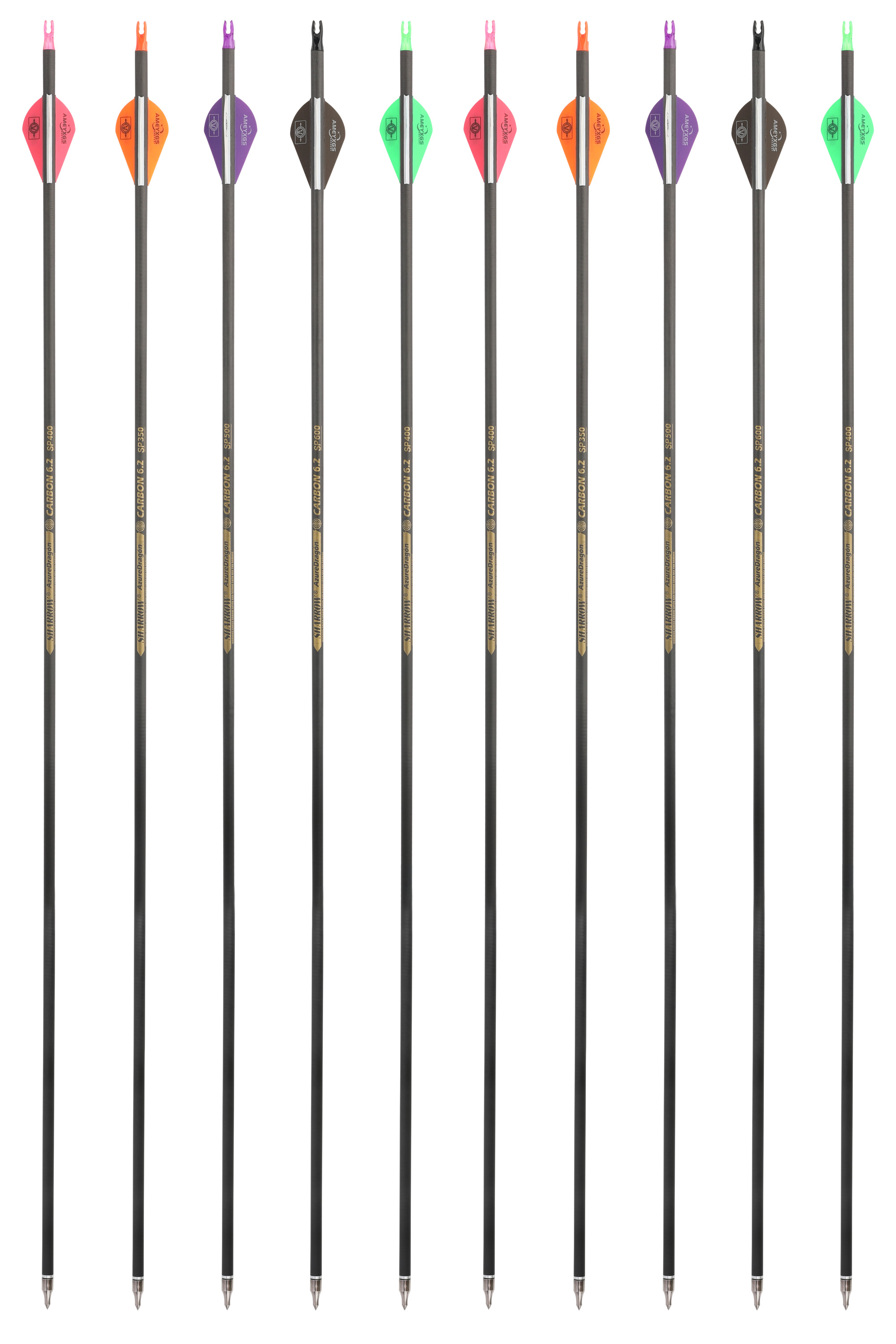 30 in Carbon Arrows 12pcs 500 Spine Value Set