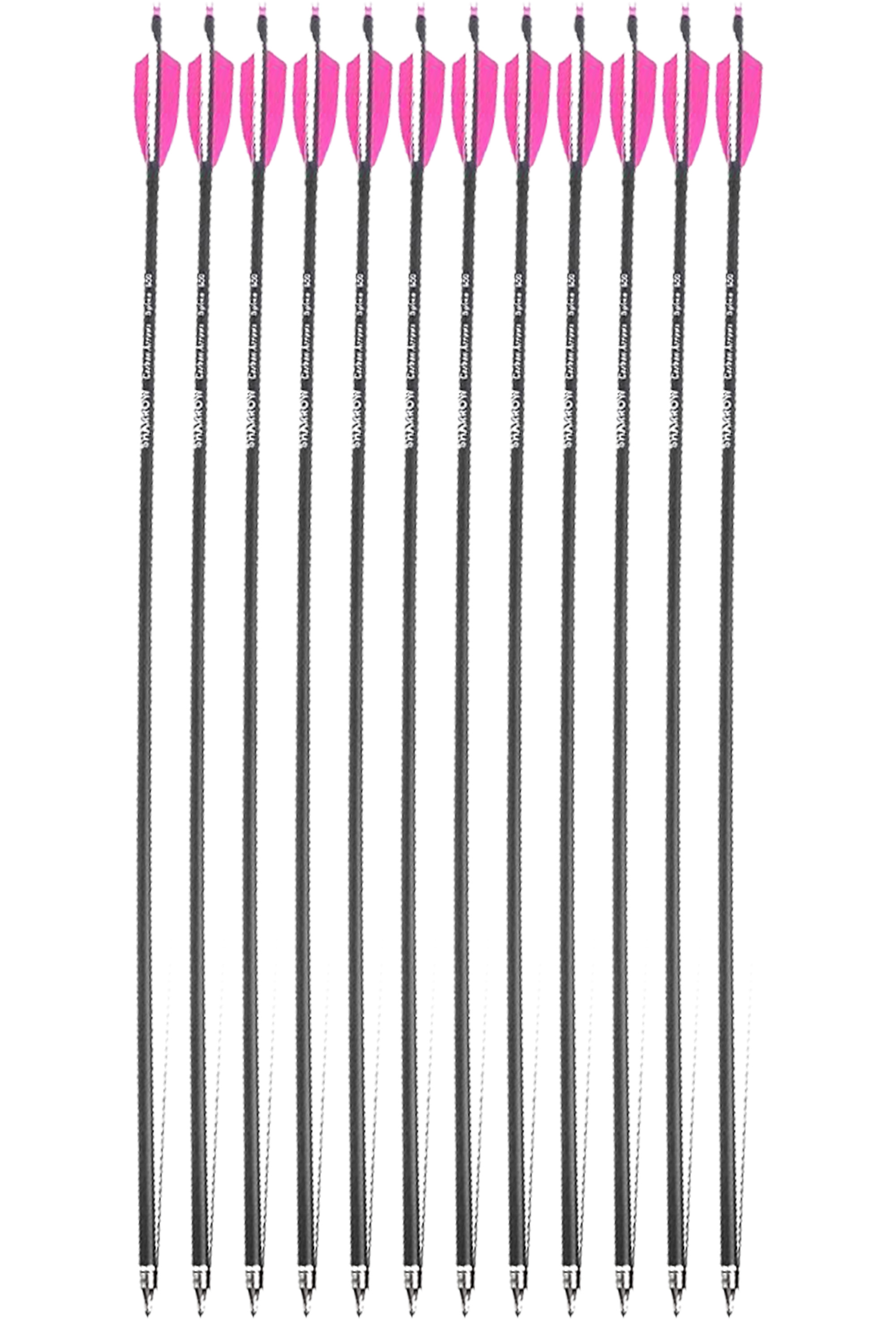 12x 30" Carbon Arrows Natural Feathers SP500 Archery Hunting