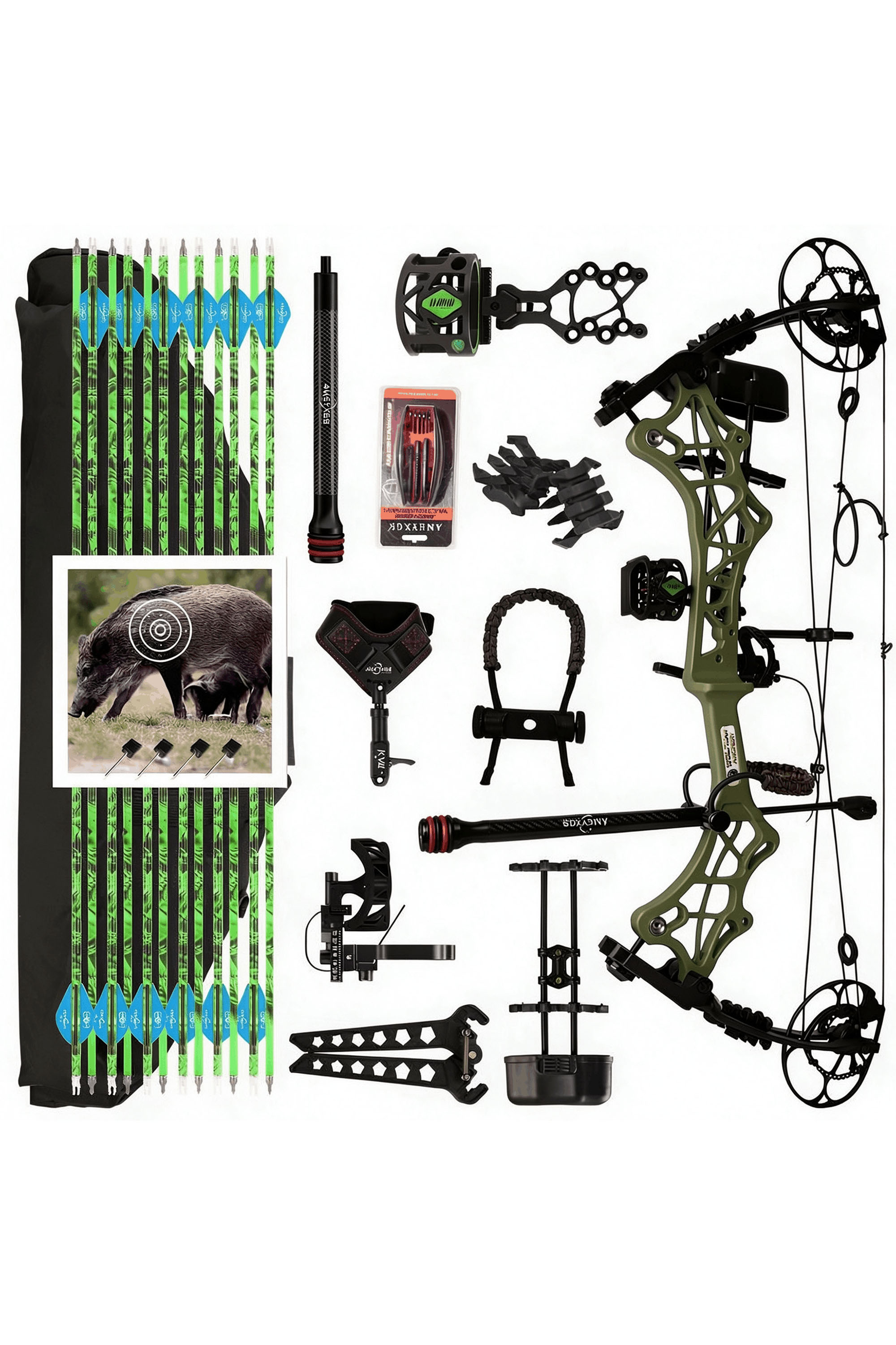 Compound Bow Archery 40-70lbs 80% let off 330fps