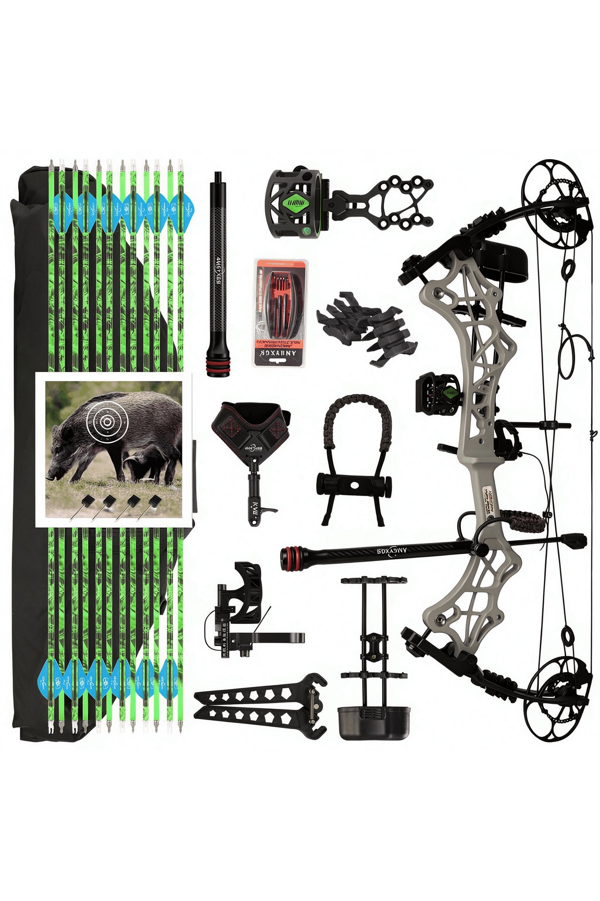 Compound Bow Archery 40-70lbs 80% let off 330fps