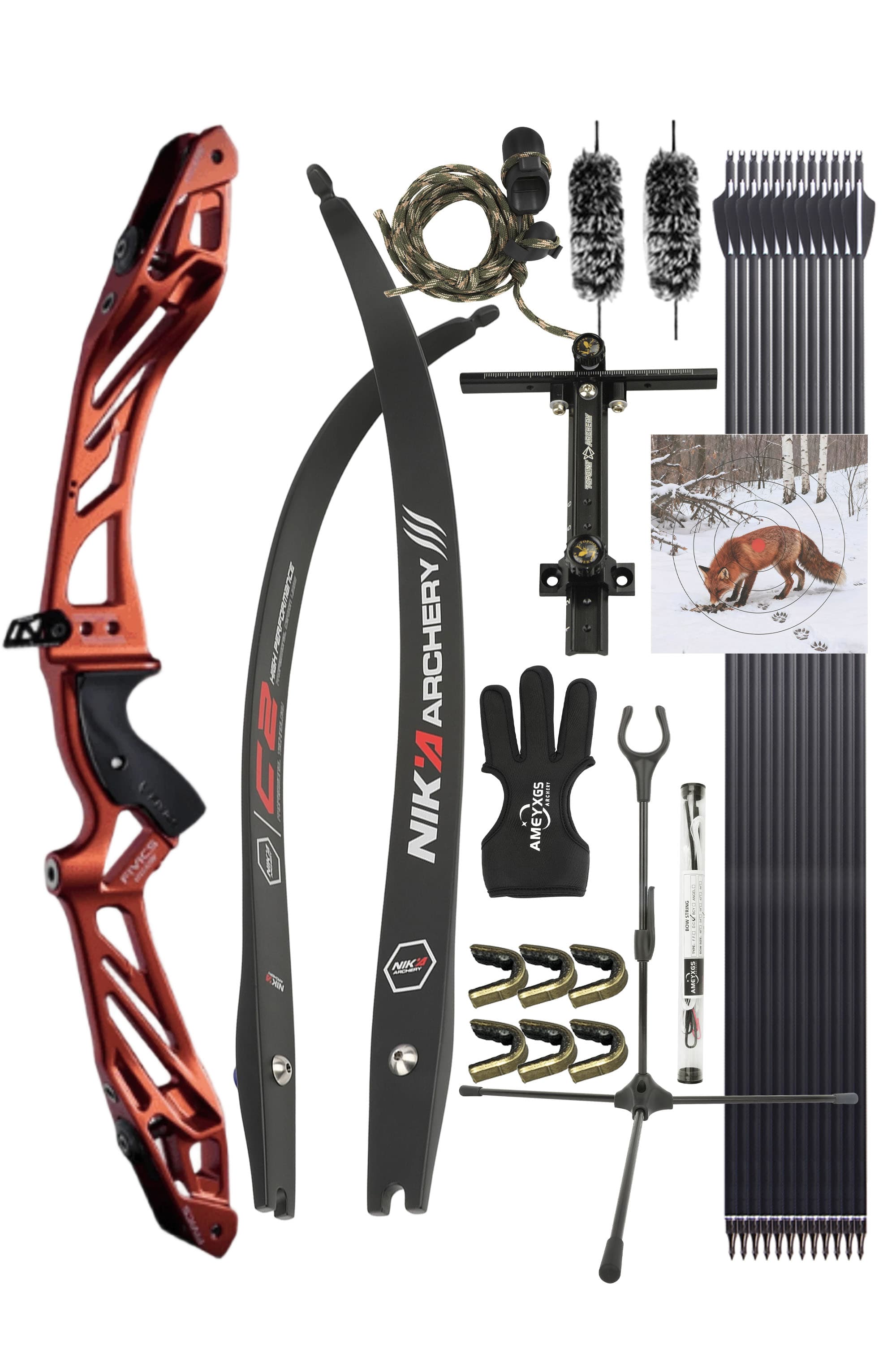 FIVICS Takedown Recurve Bow Kit  30-50bs  Shooting Archery Target