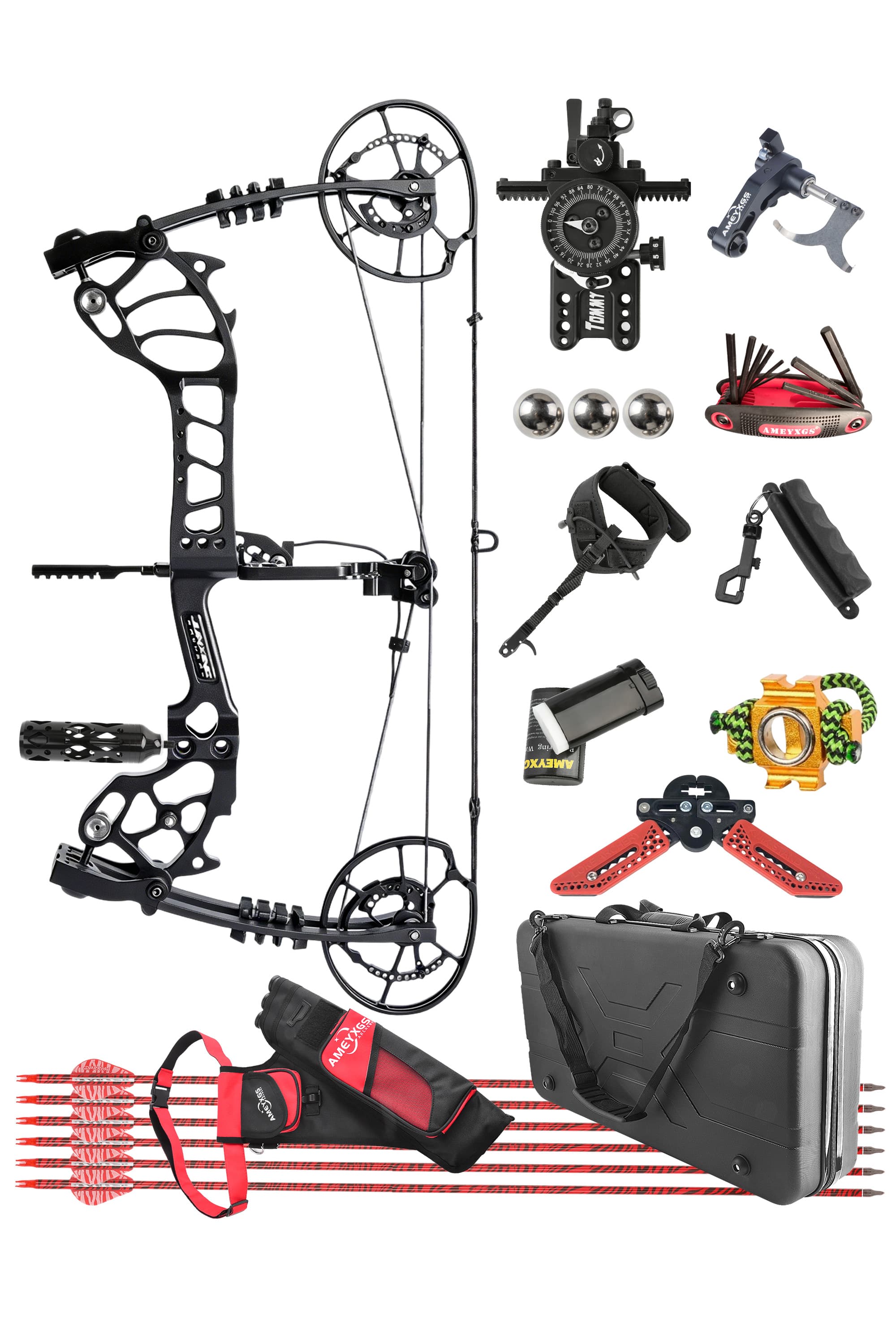JUNXING Compound Bow 30-70lbs Target Kit 510FPS Hunting Archery