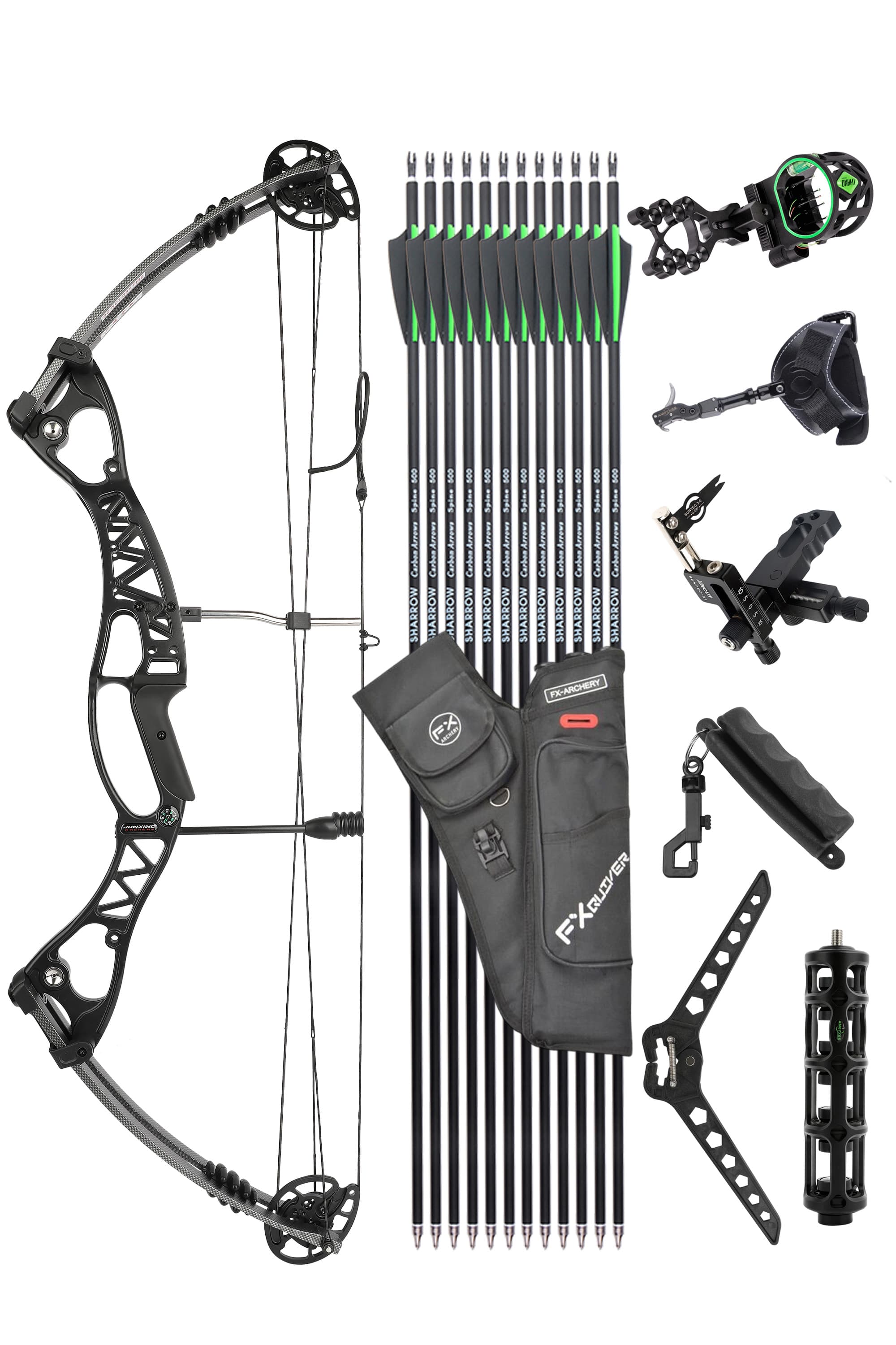 JUNXING Compound Bow 40-60lbs Target Kit Shooting Archery M106