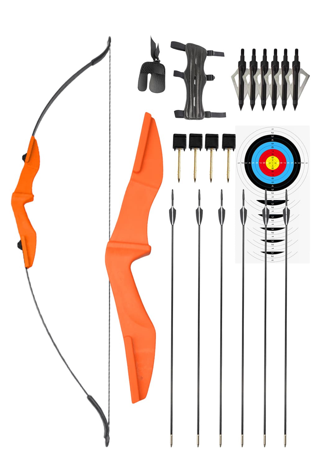 57" Takedown Recurve Bow Arrows 30-40lbs Right Left Hand