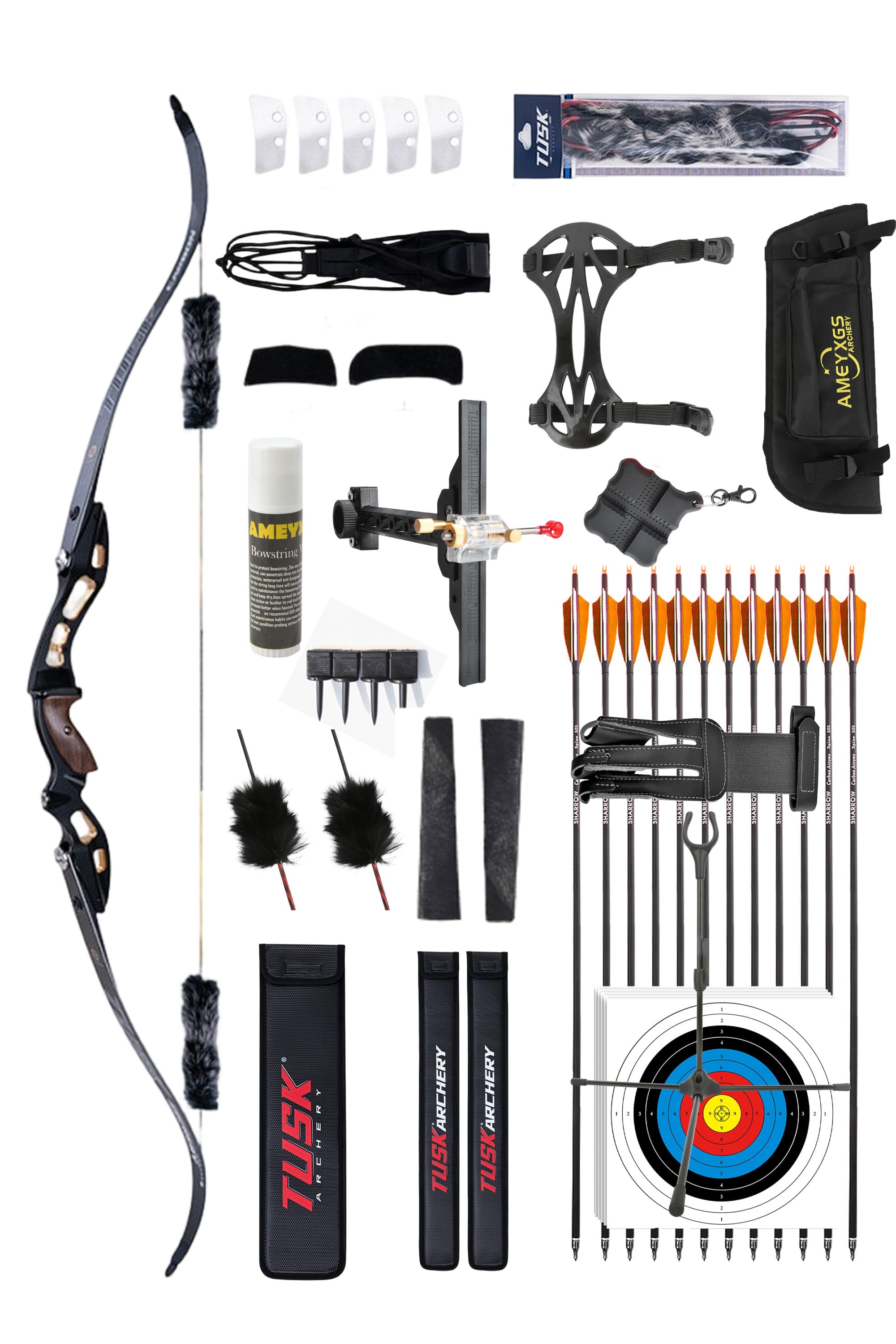 LOKE 20-55lbs Takedown Recurve Bow Kit  Shooting Archery Target