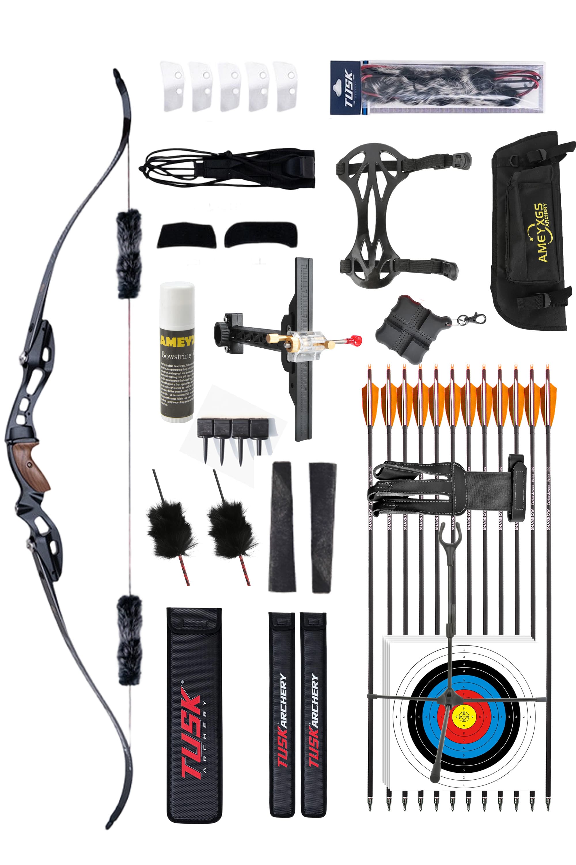 LOKE 20-55lbs Takedown Recurve Bow Kit  Shooting Archery Target