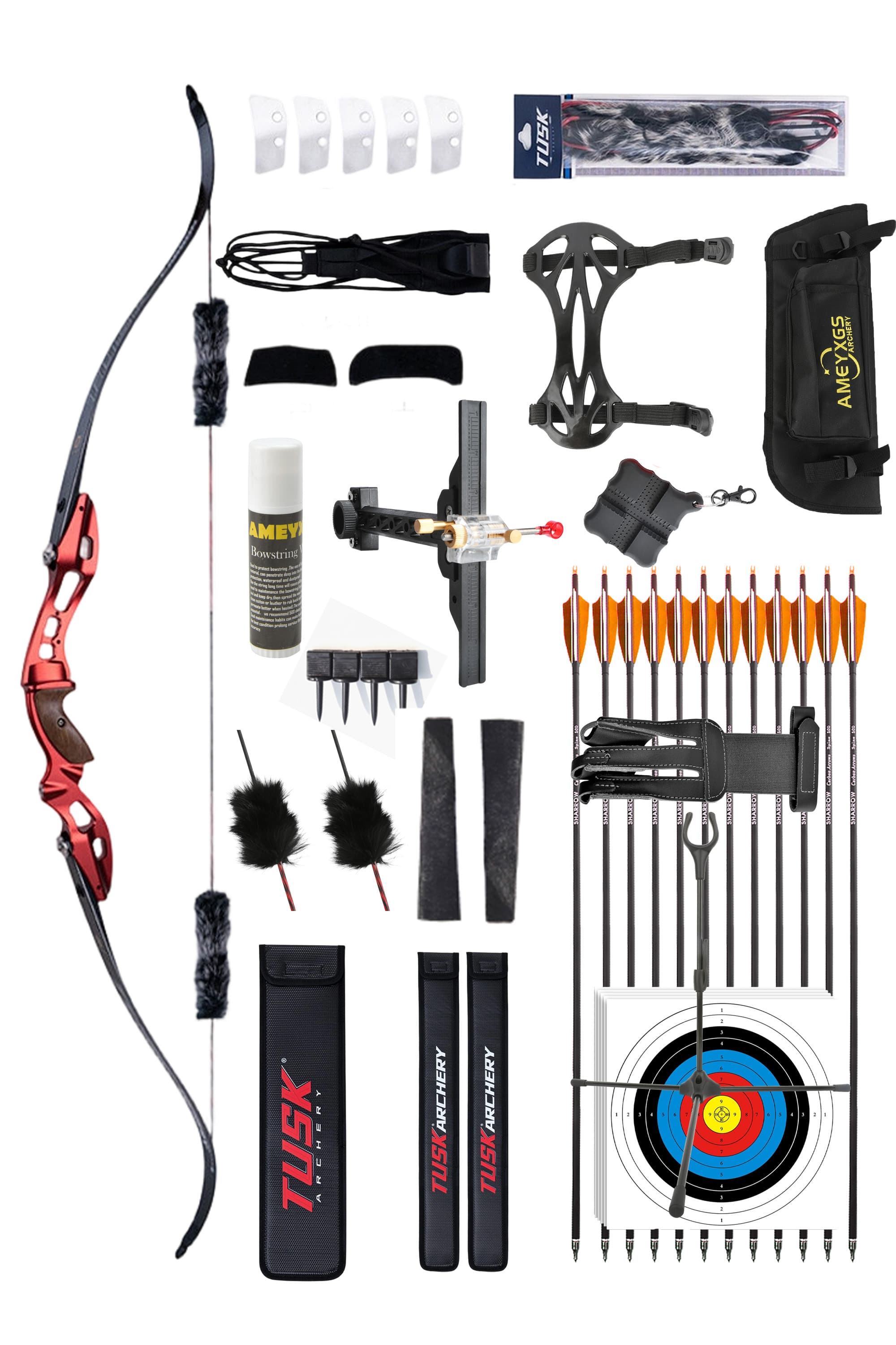 LOKE 20-55lbs Takedown Recurve Bow Kit  Shooting Archery Target