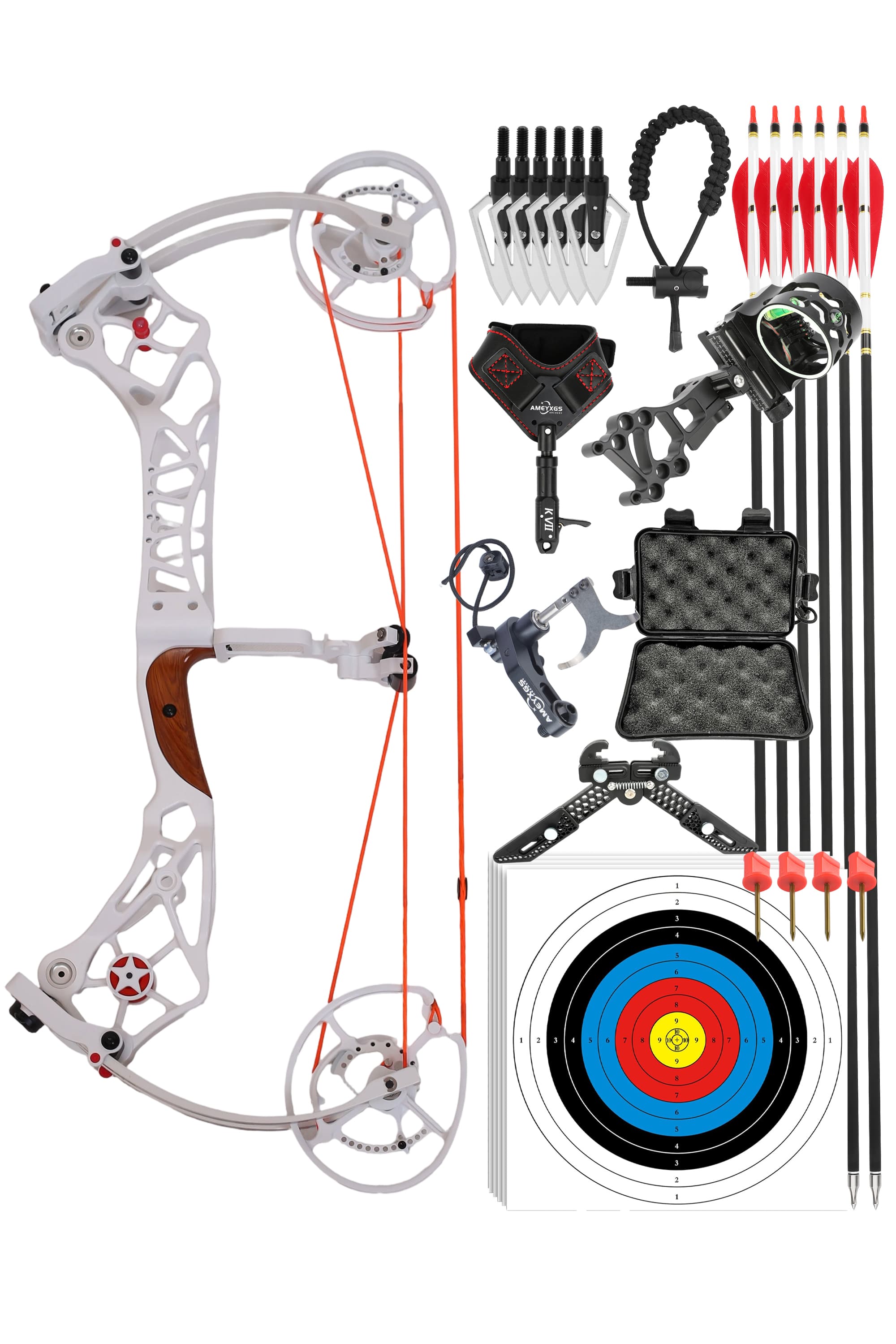 LOKE  Archery Compound Bow 40-75lbs Target Kit Shooting