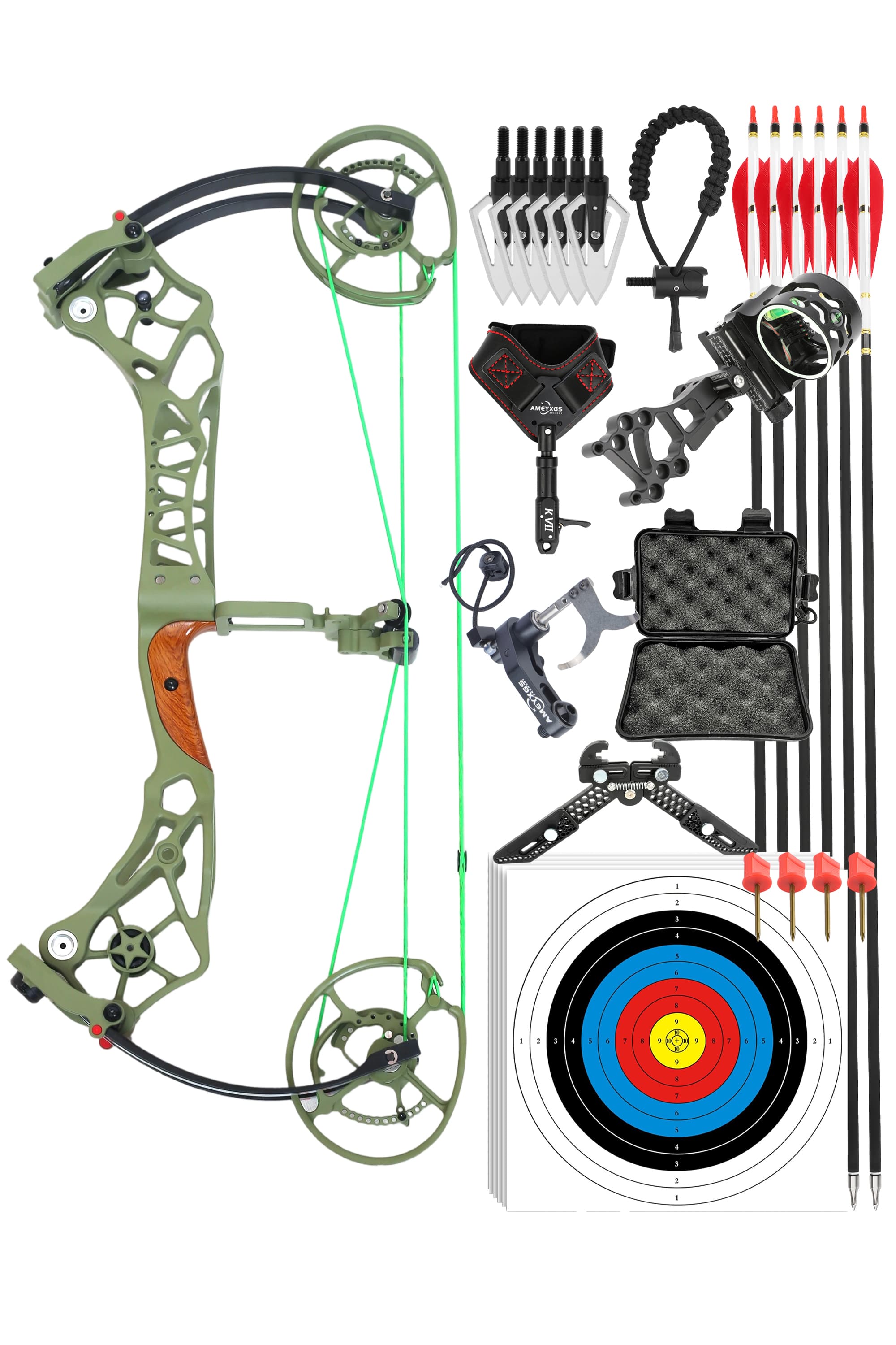 LOKE  Archery Compound Bow 40-75lbs Target Kit Shooting
