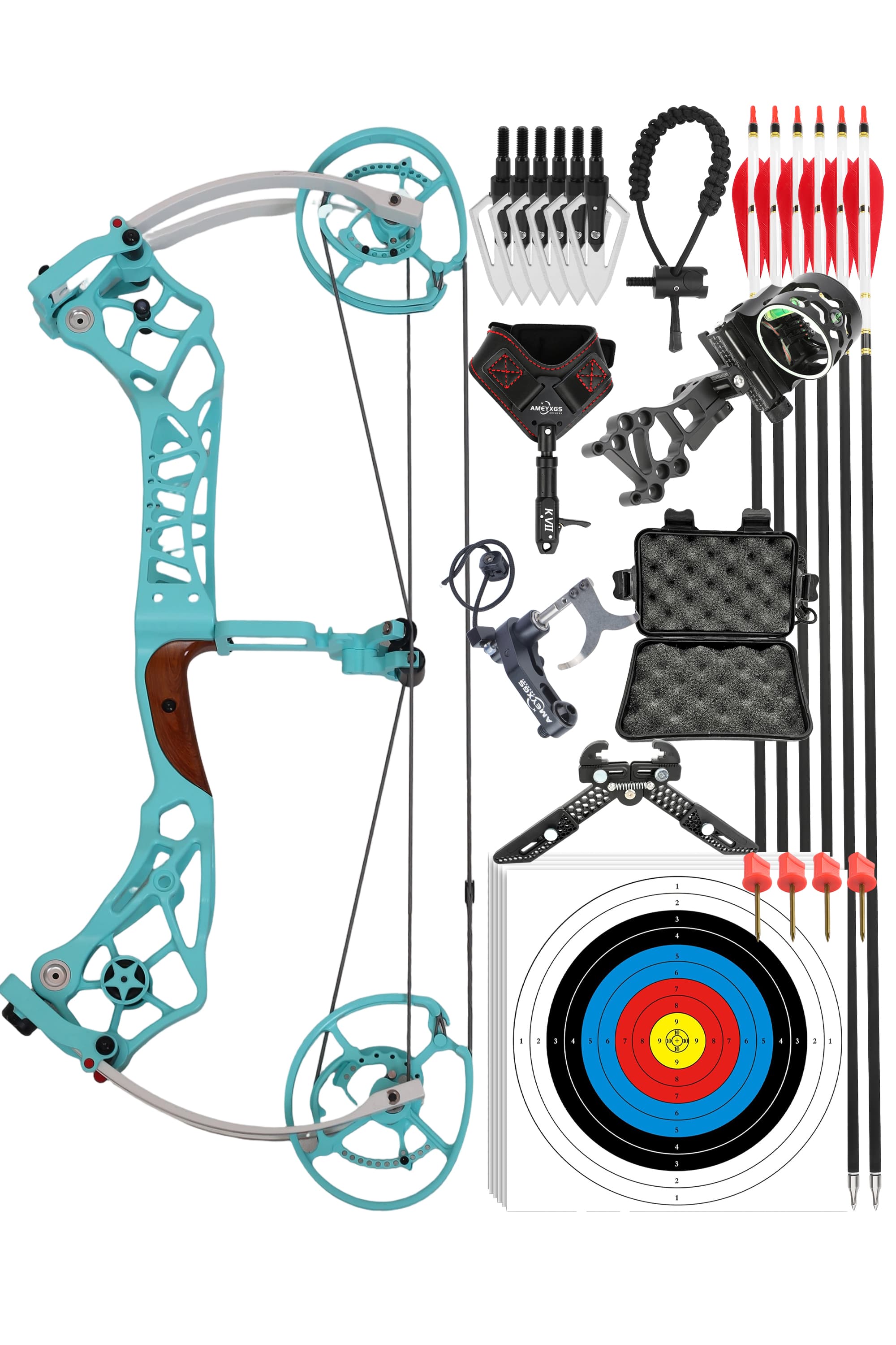 LOKE  Archery Compound Bow 40-75lbs Target Kit Shooting