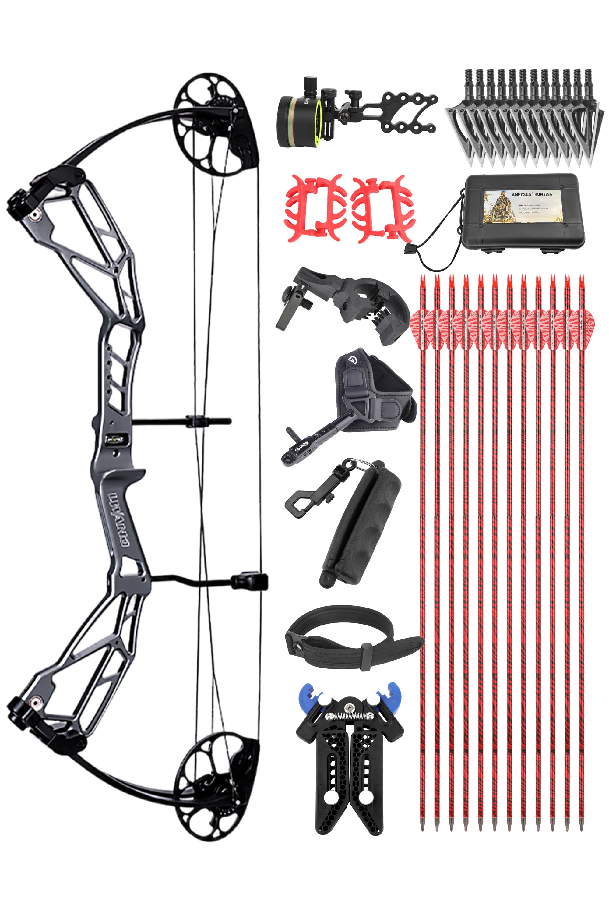 LOKE  Archery Compound Bow Set 30-70LBS Target Shooting RH