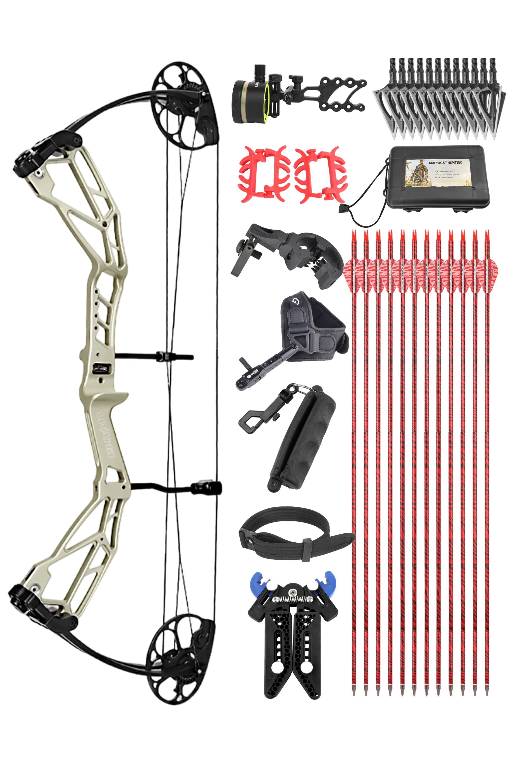 LOKE  Archery Compound Bow Set 30-70LBS Target Shooting RH