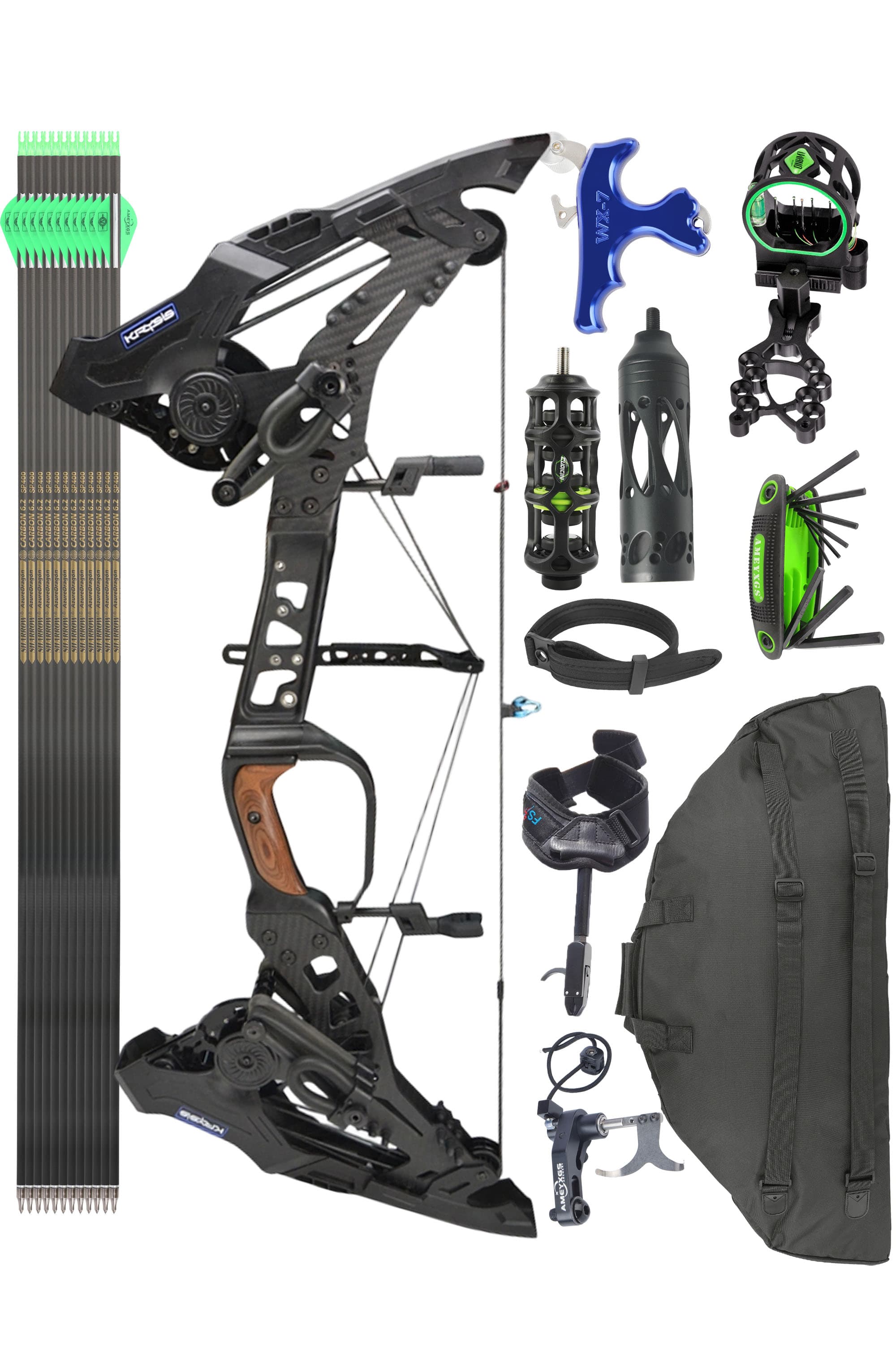 LOKE Compound Bow 21.5-80lbs Target Kit 330FPS Shooting Archery