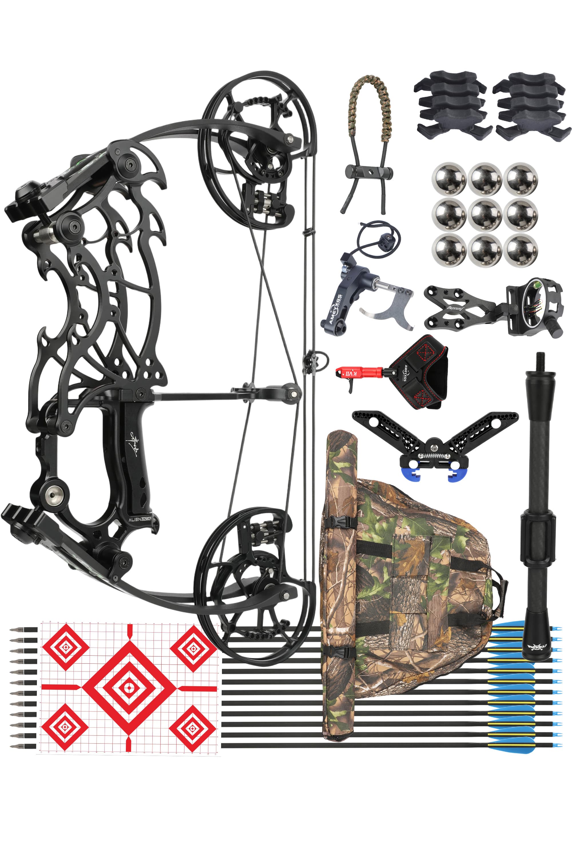 LOKE Compound Bow 30-70lbs Target Kit Shooting Archery