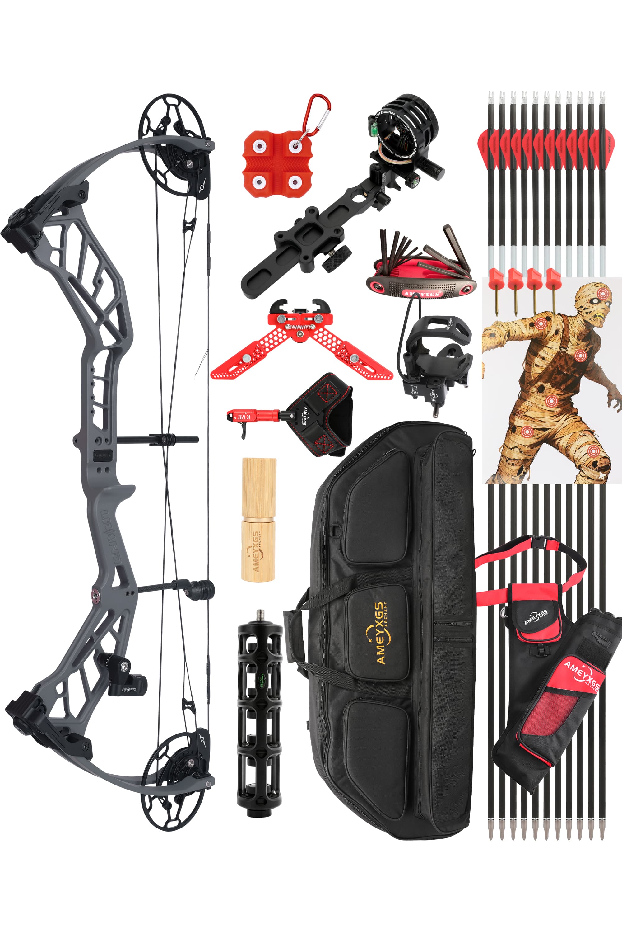 LOKE Compound Bow Set 40-70LBS Archery Target Shooting RH