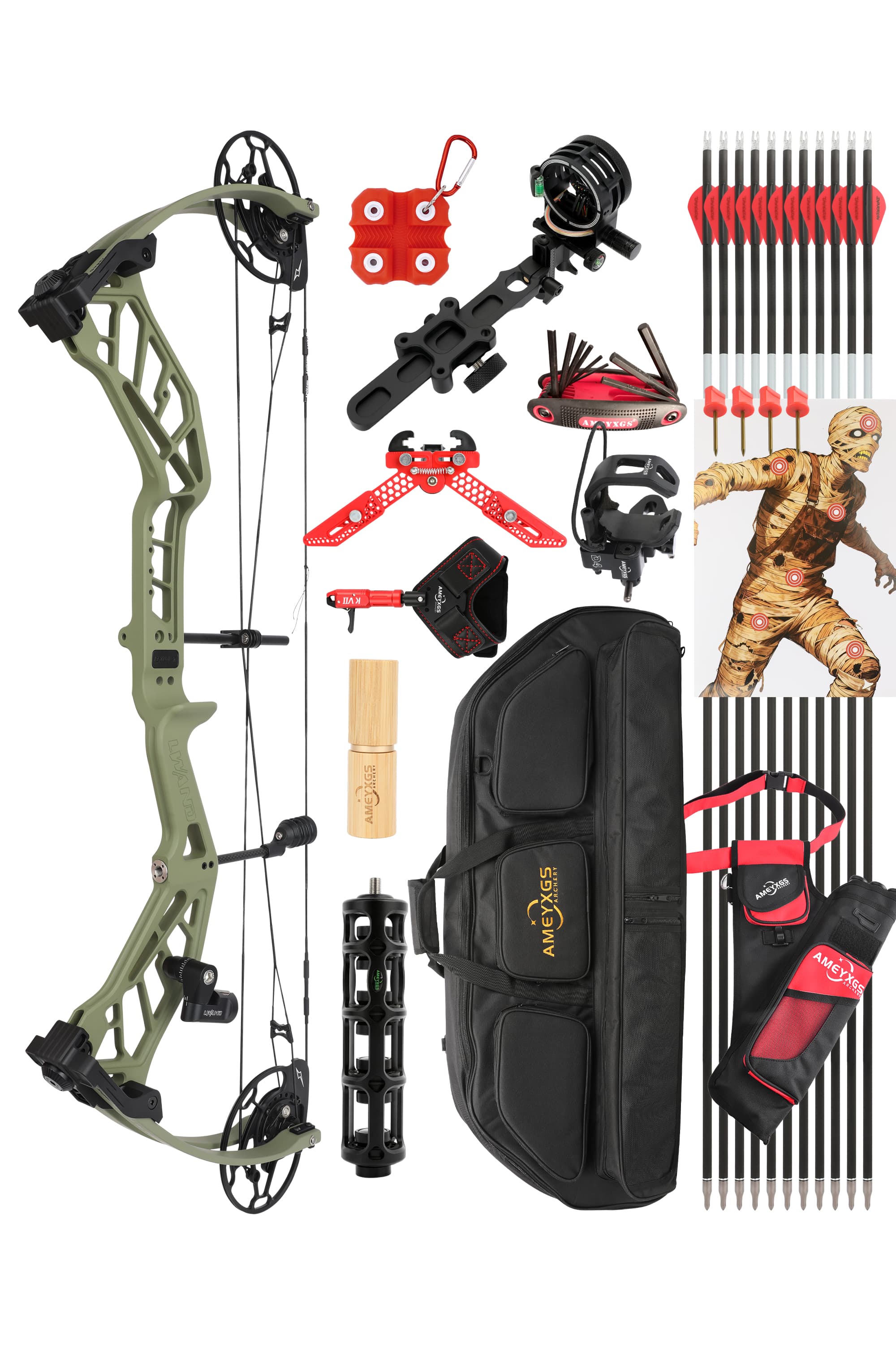 LOKE Compound Bow Set 40-70LBS Archery Target Shooting RH