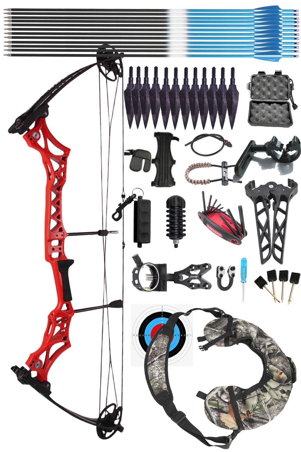 Junxing M108 30-55Lbs Target Compound Bow Set