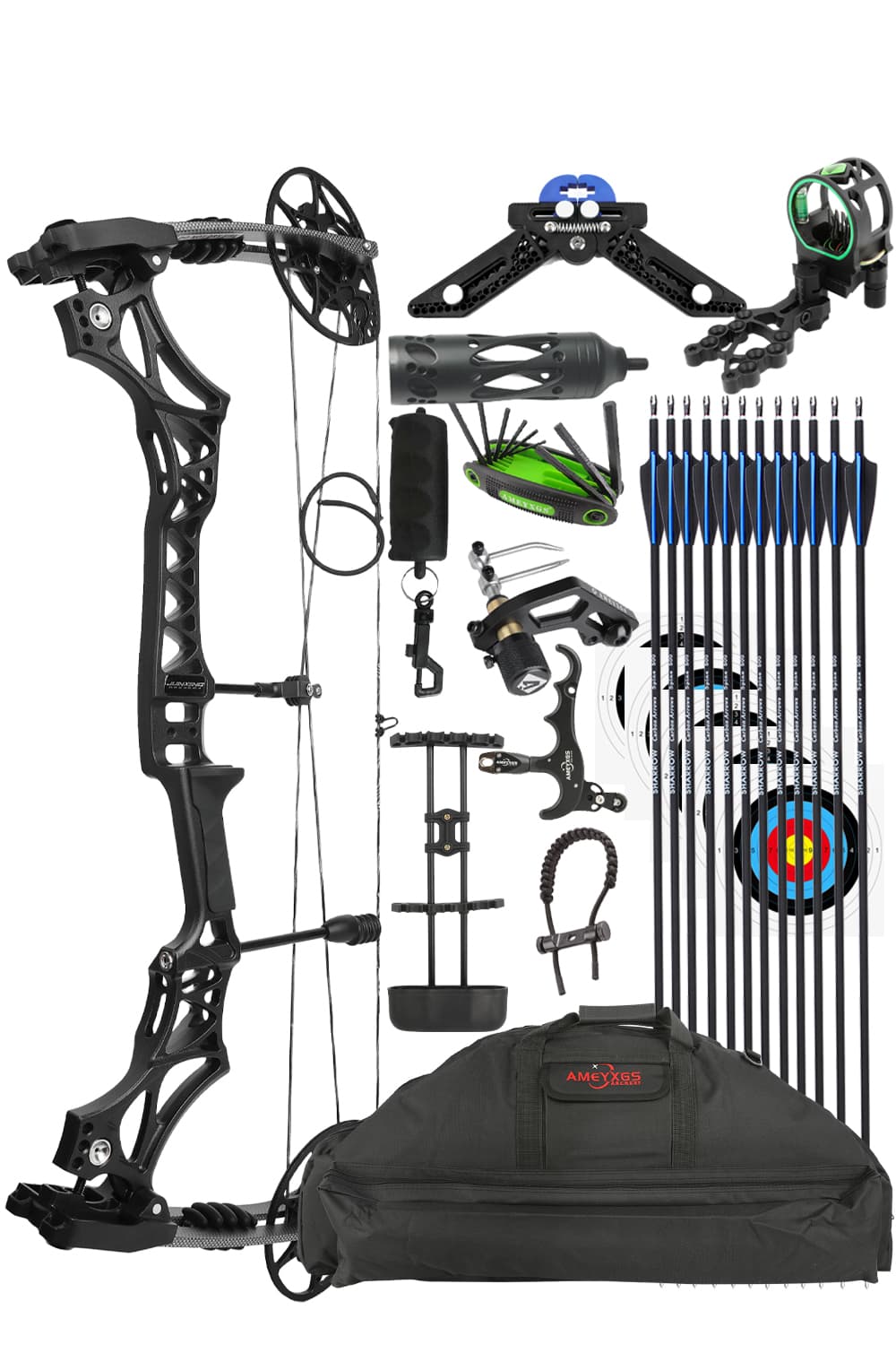 Junxing M128 30-70Lbs Hunting Compound Bow Set
