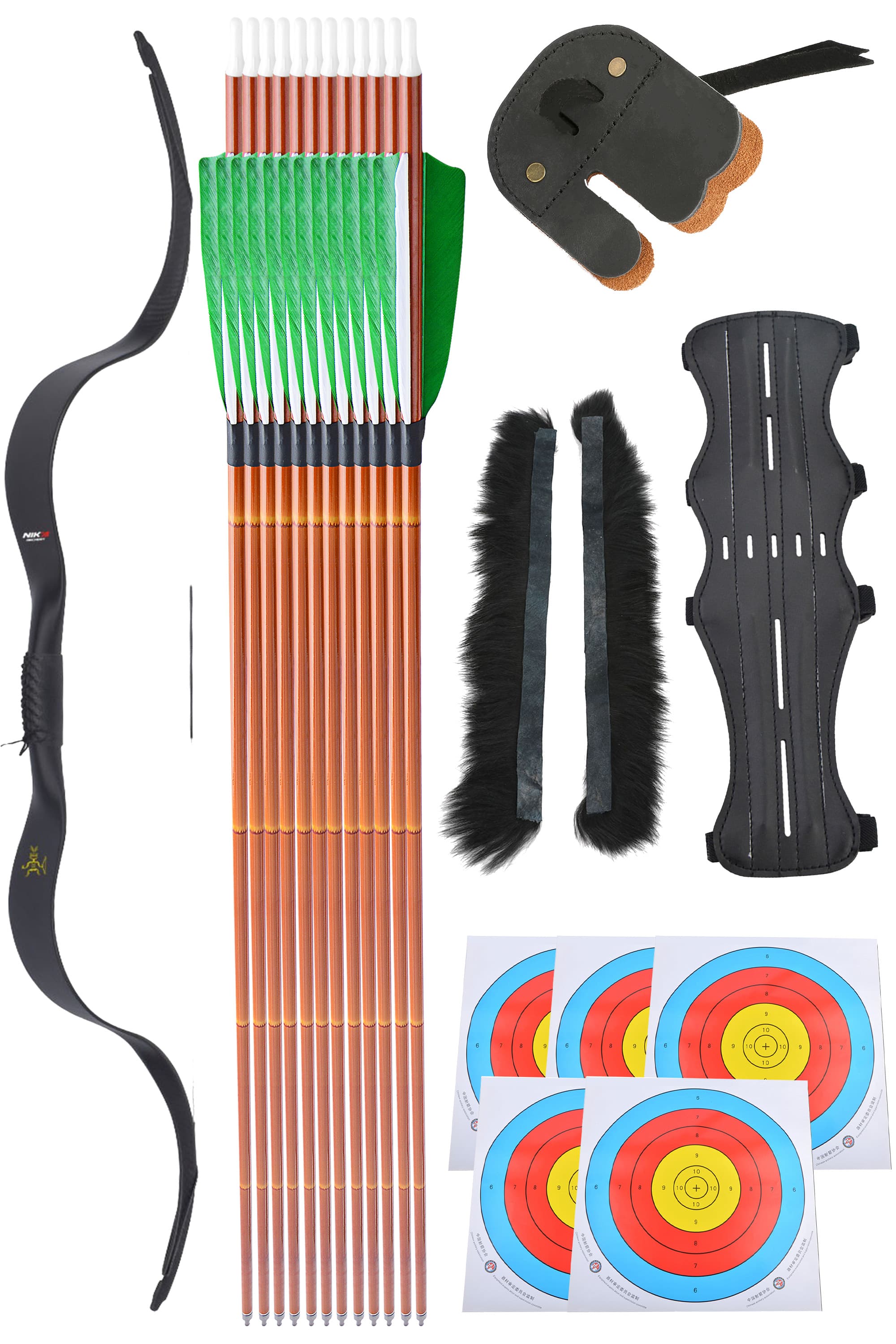 NIKA ET-4  Recurve Bow 14-40Lbs Takedown Bow Shooting Hunting