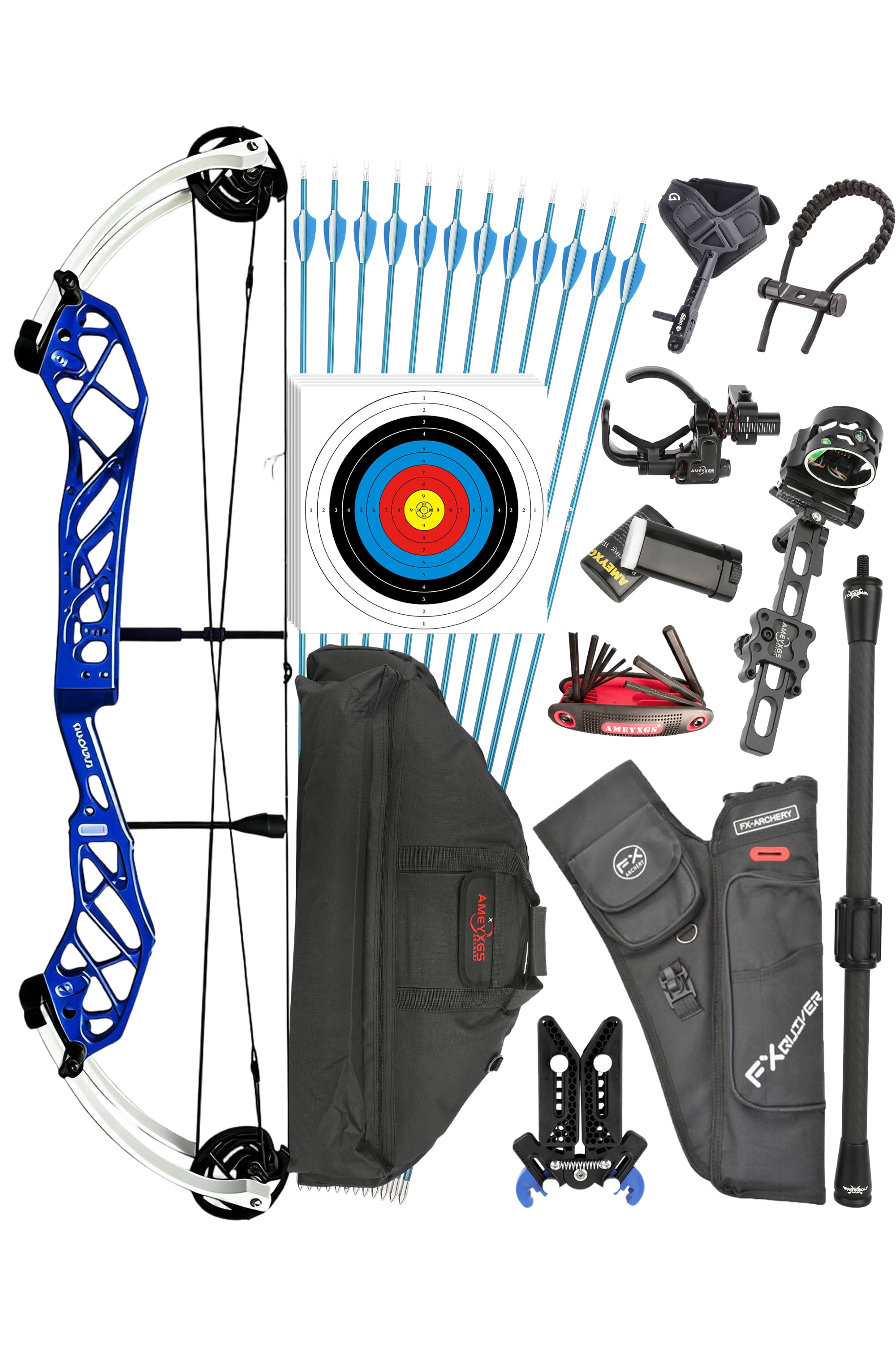 PANDARUS 50-60lbs Archery Compound Bow Set Shooting Target RH