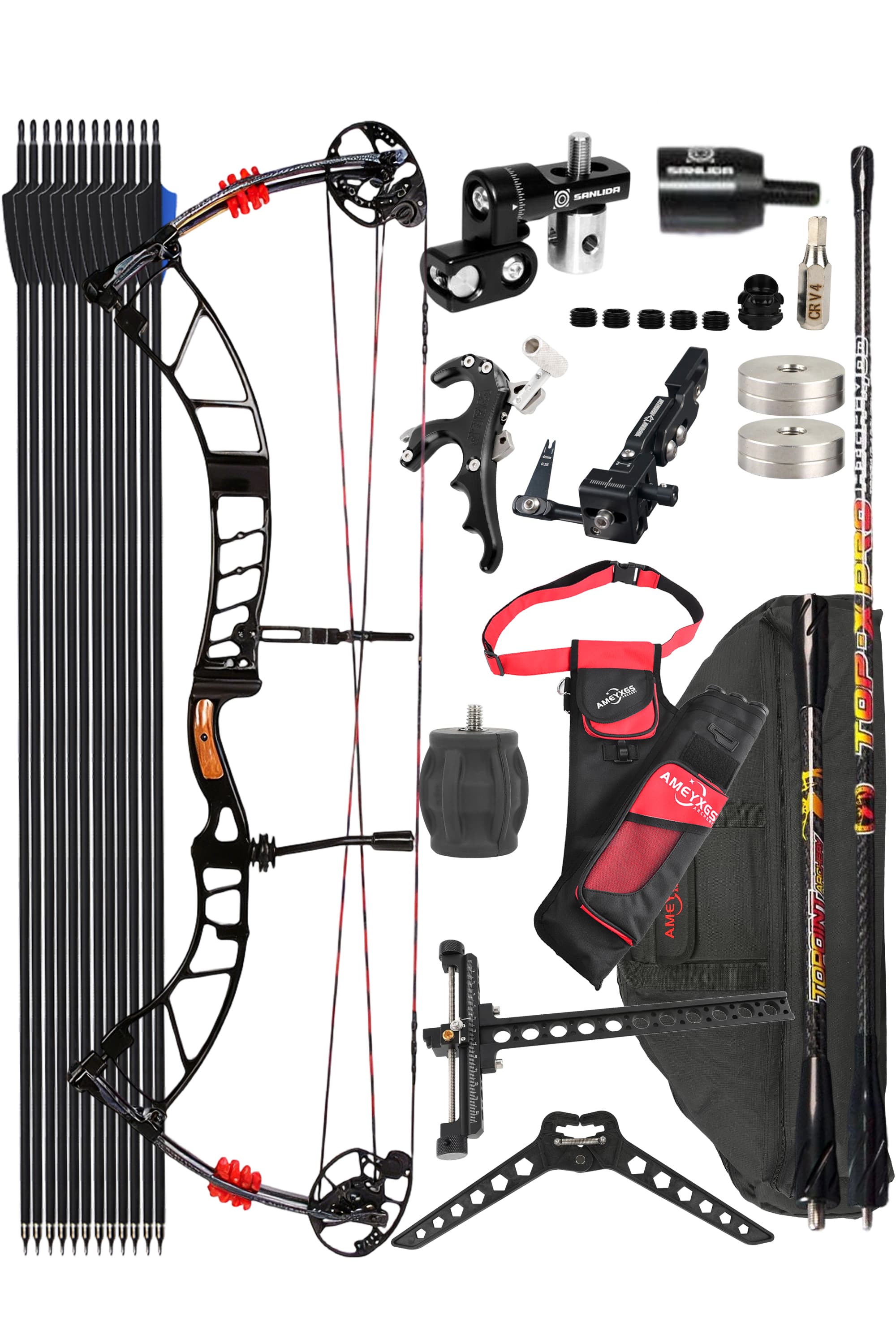 SANLIDA Compound Bow Kit 50-60lbs Competitive Shooting Archery