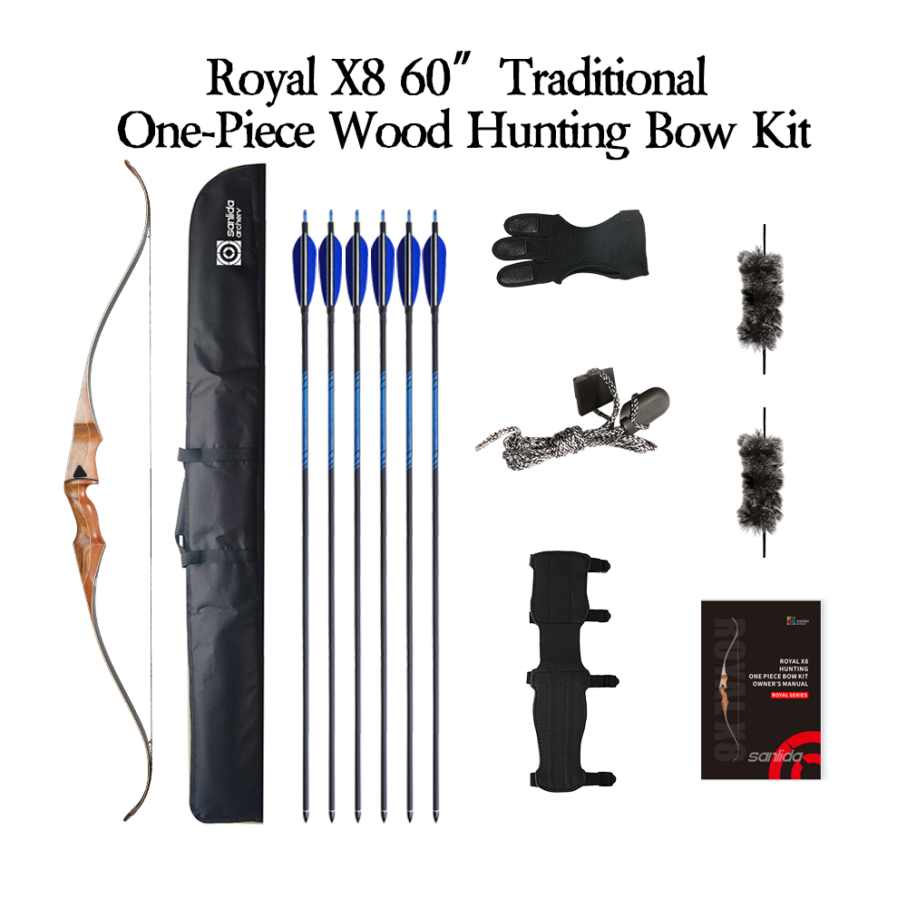 SANLIDA Royal X8 60" One-Piece Wood Bow Kit
