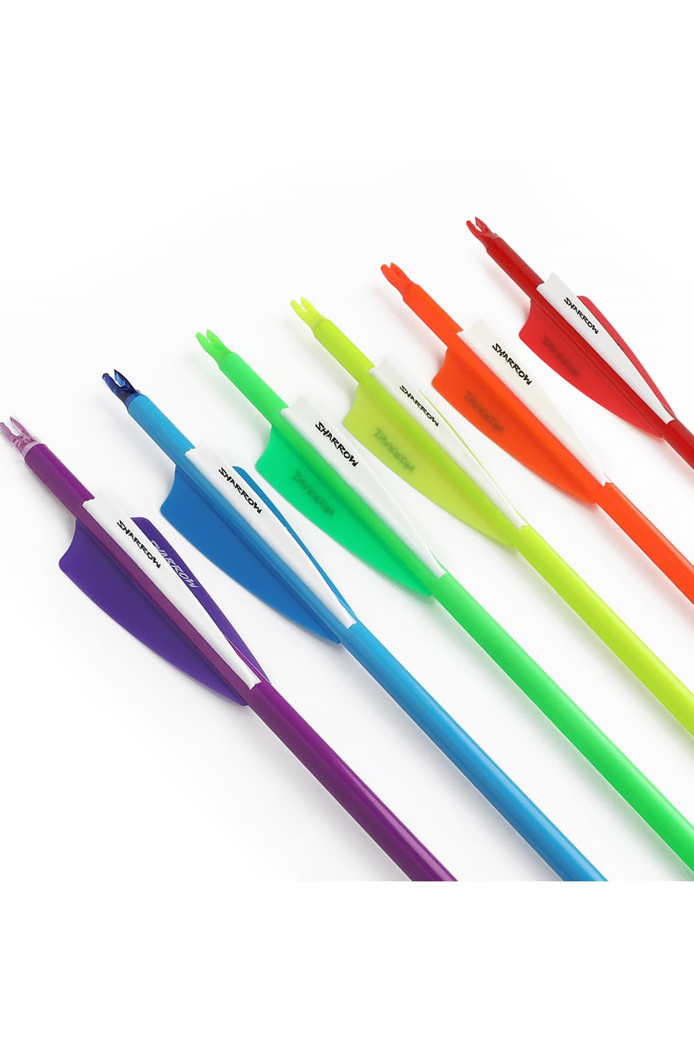 Sharrow 3" Half Color Rubber Feather 500 Spine Hybrid Arrows-Lokearchery