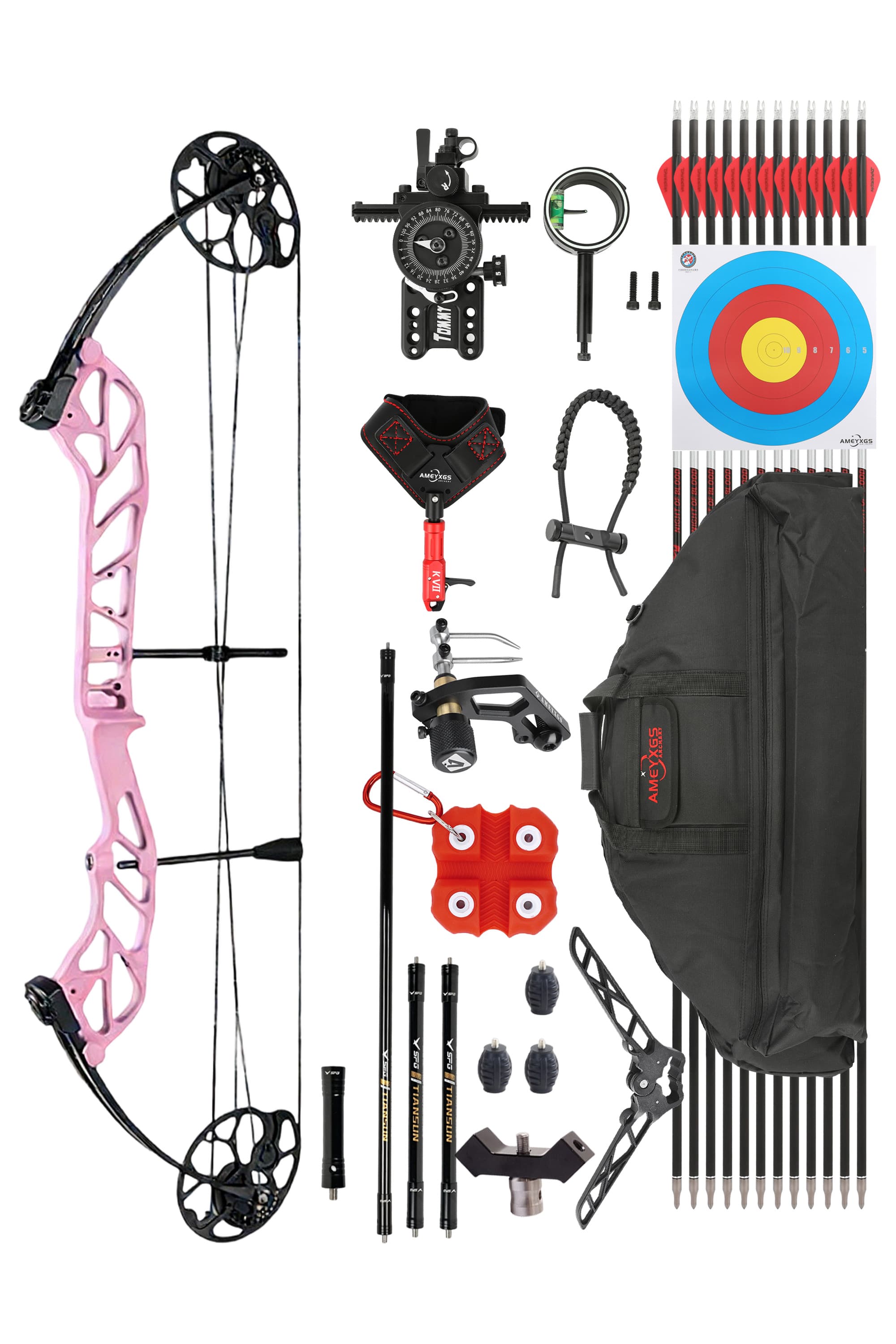 TOPOINT  Compound Bow 19-60lbs Target Kit Shooting Archery