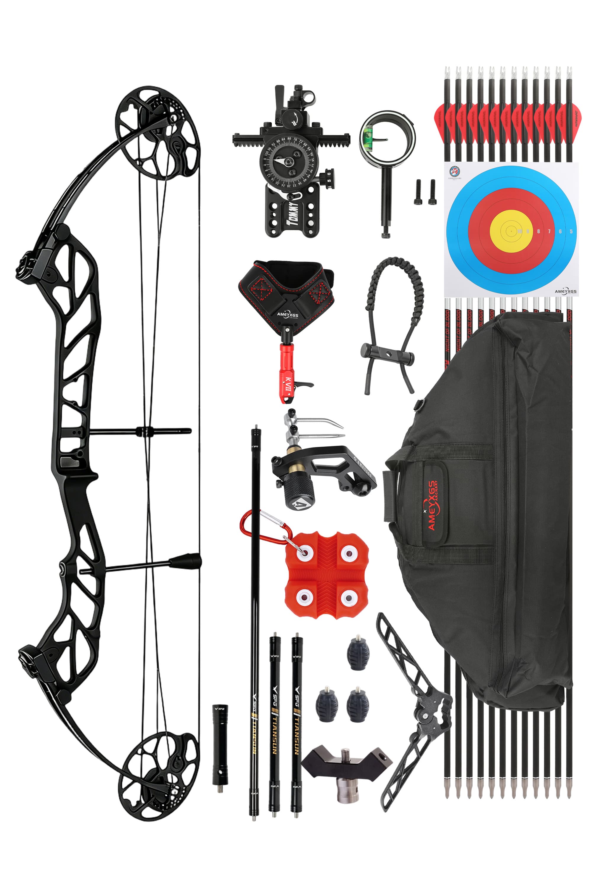 TOPOINT  Compound Bow 19-60lbs Target Kit Shooting Archery