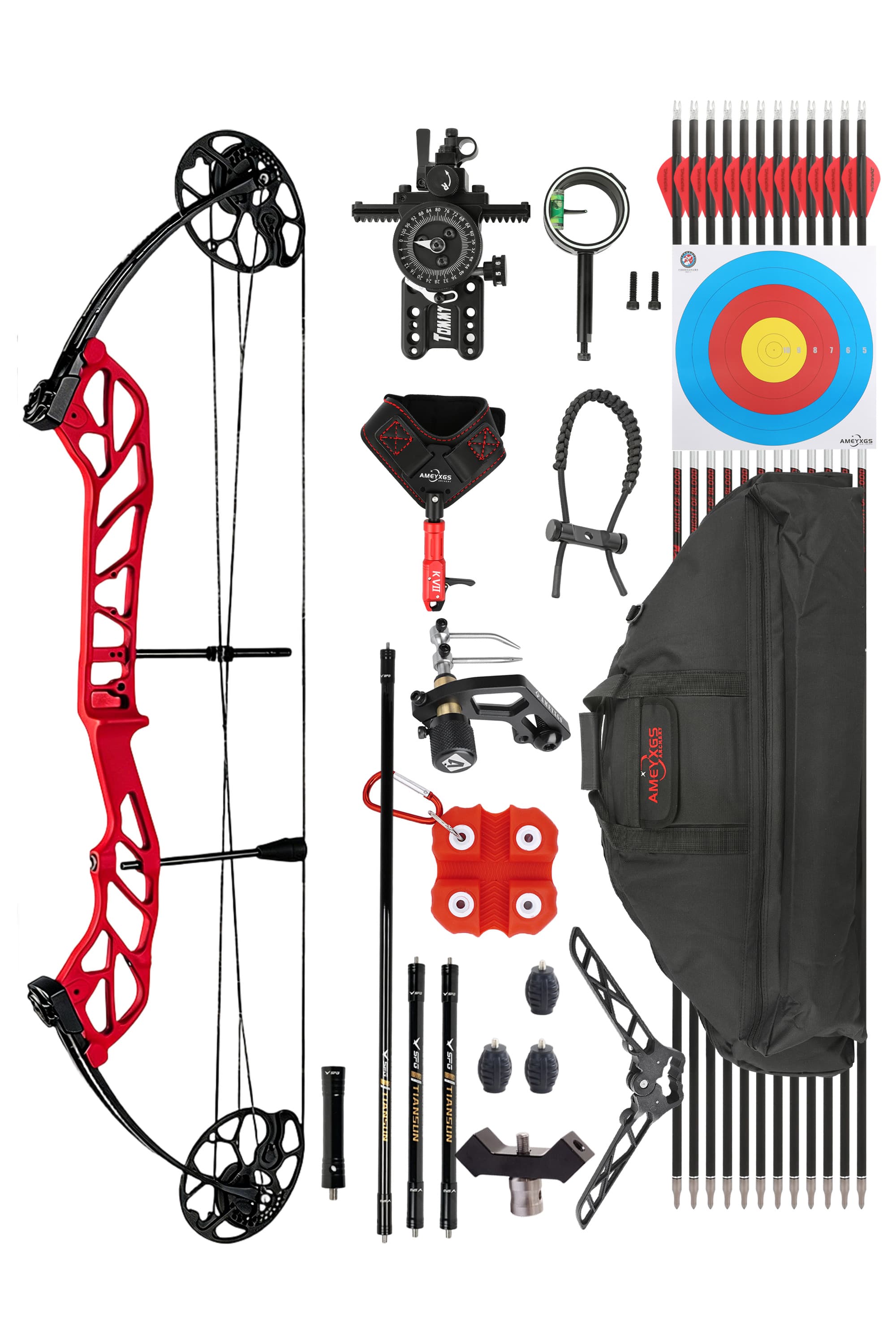 TOPOINT  Compound Bow 19-60lbs Target Kit Shooting Archery