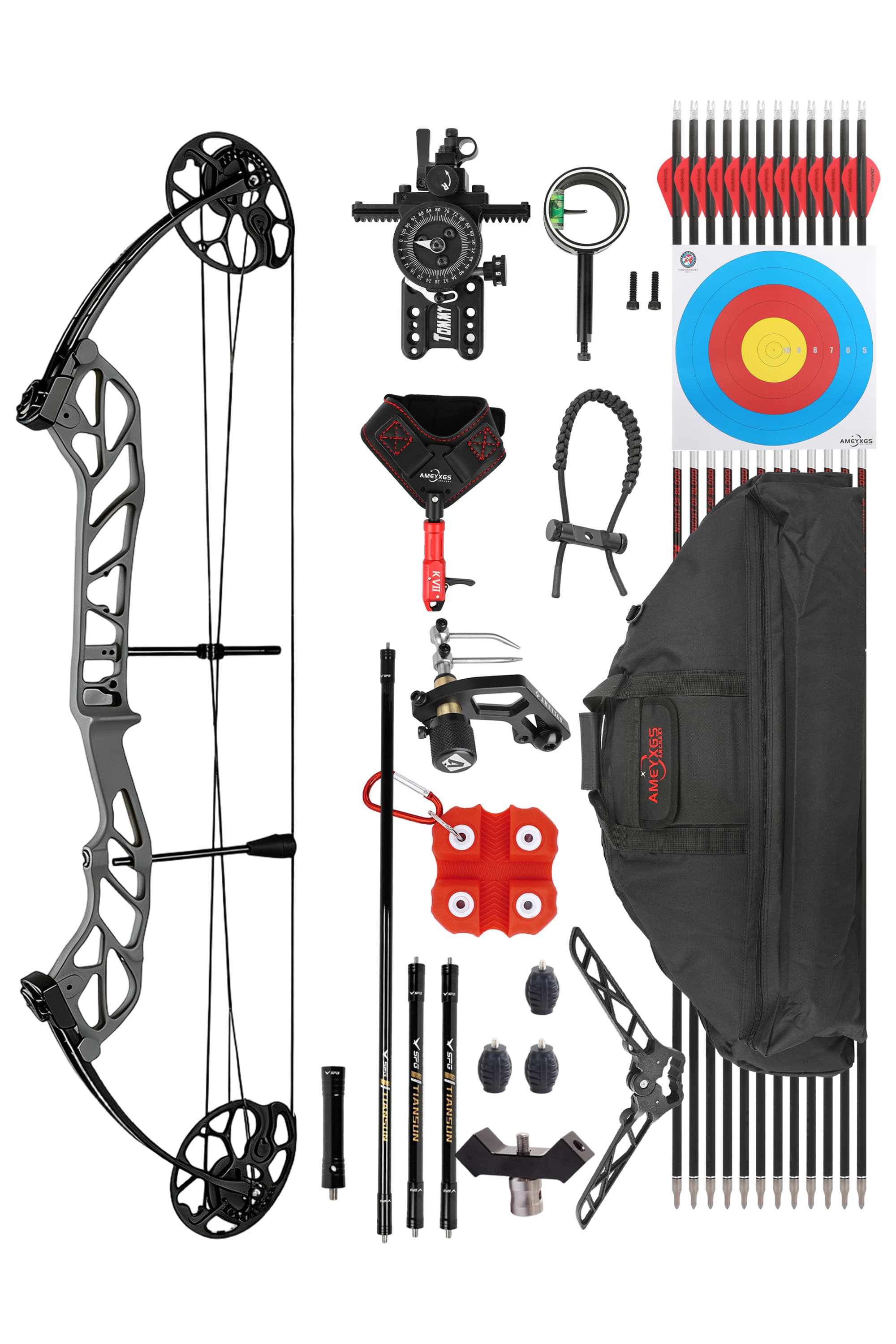TOPOINT  Compound Bow 19-60lbs Target Kit Shooting Archery