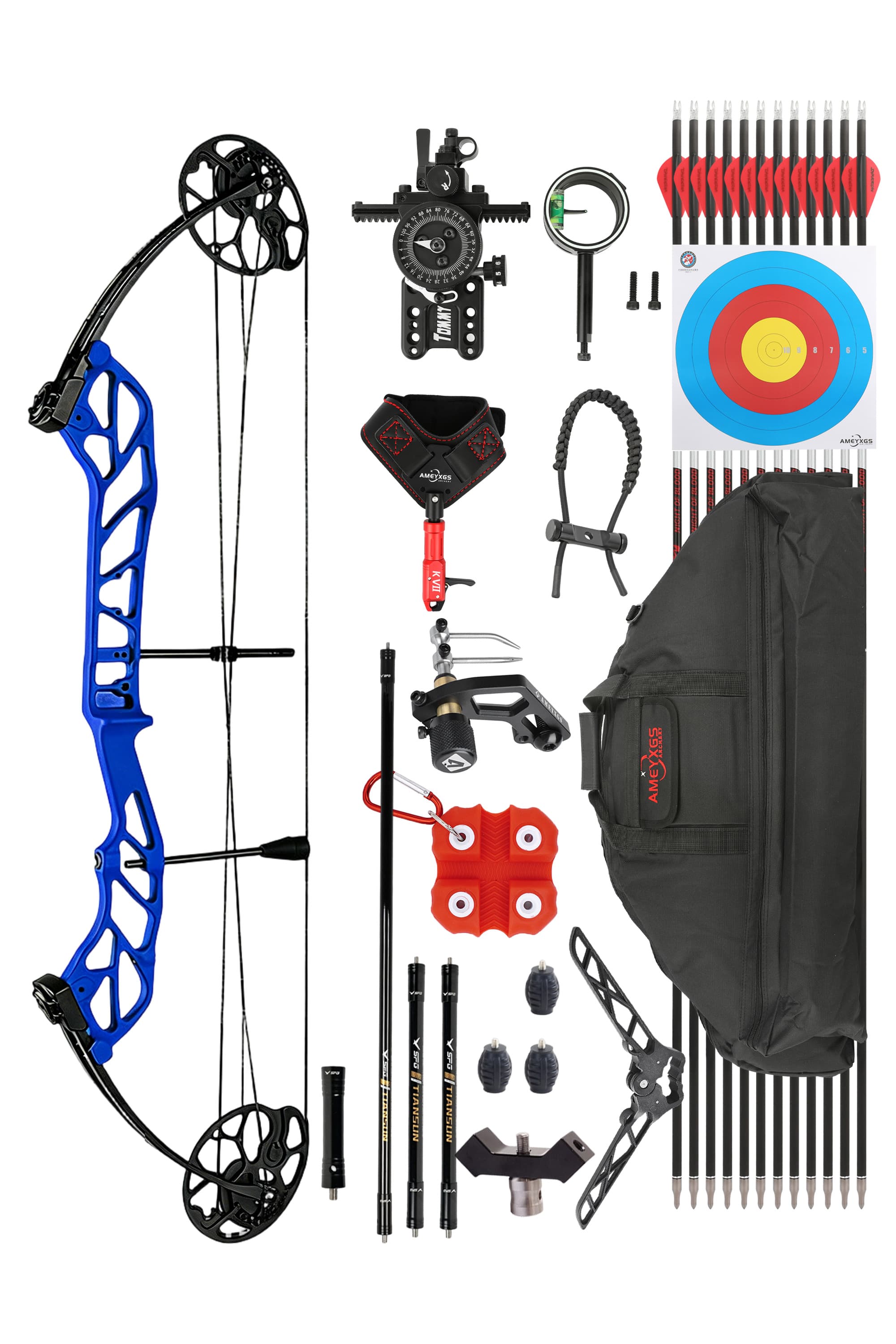 TOPOINT  Compound Bow 19-60lbs Target Kit Shooting Archery