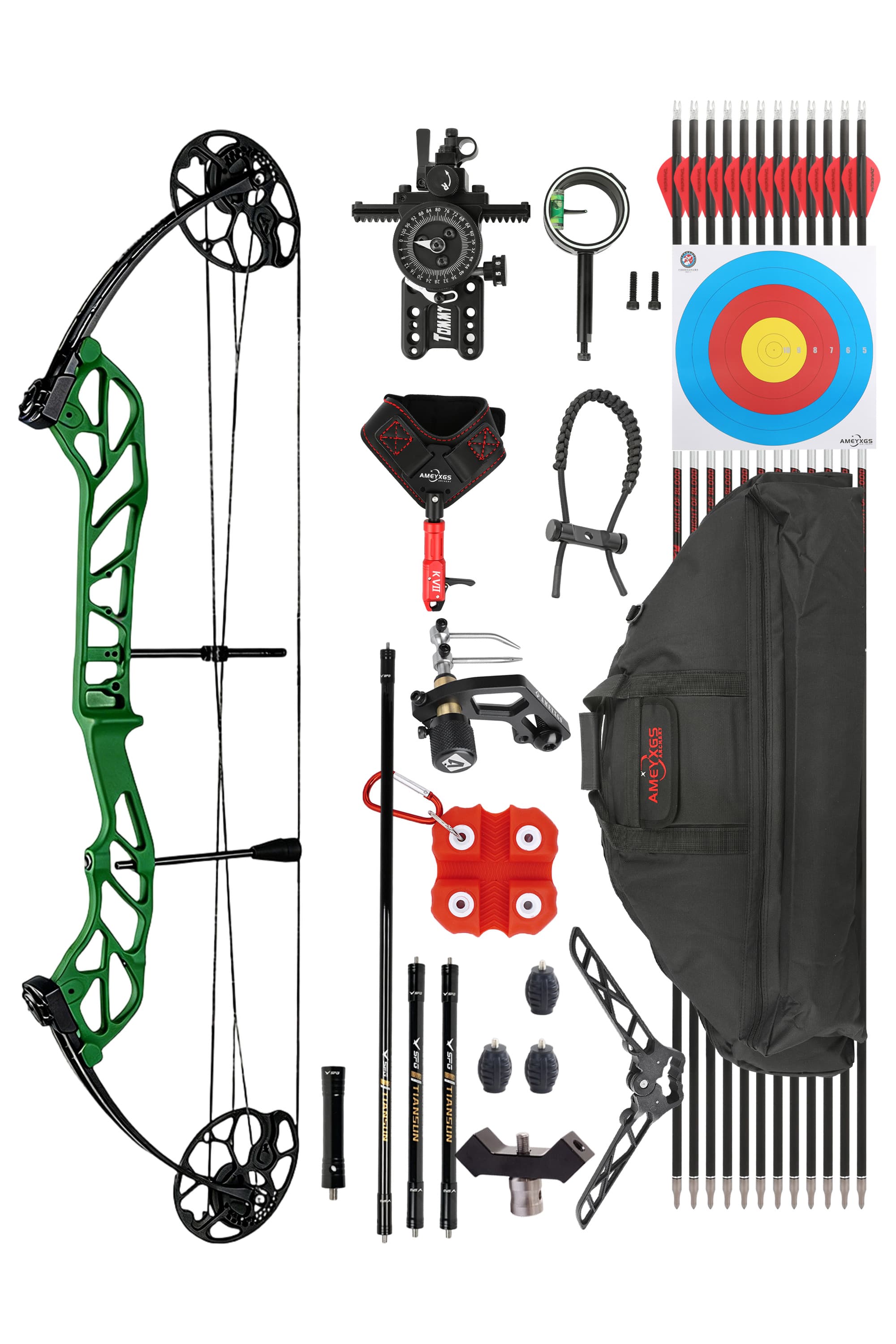 TOPOINT  Compound Bow 19-60lbs Target Kit Shooting Archery