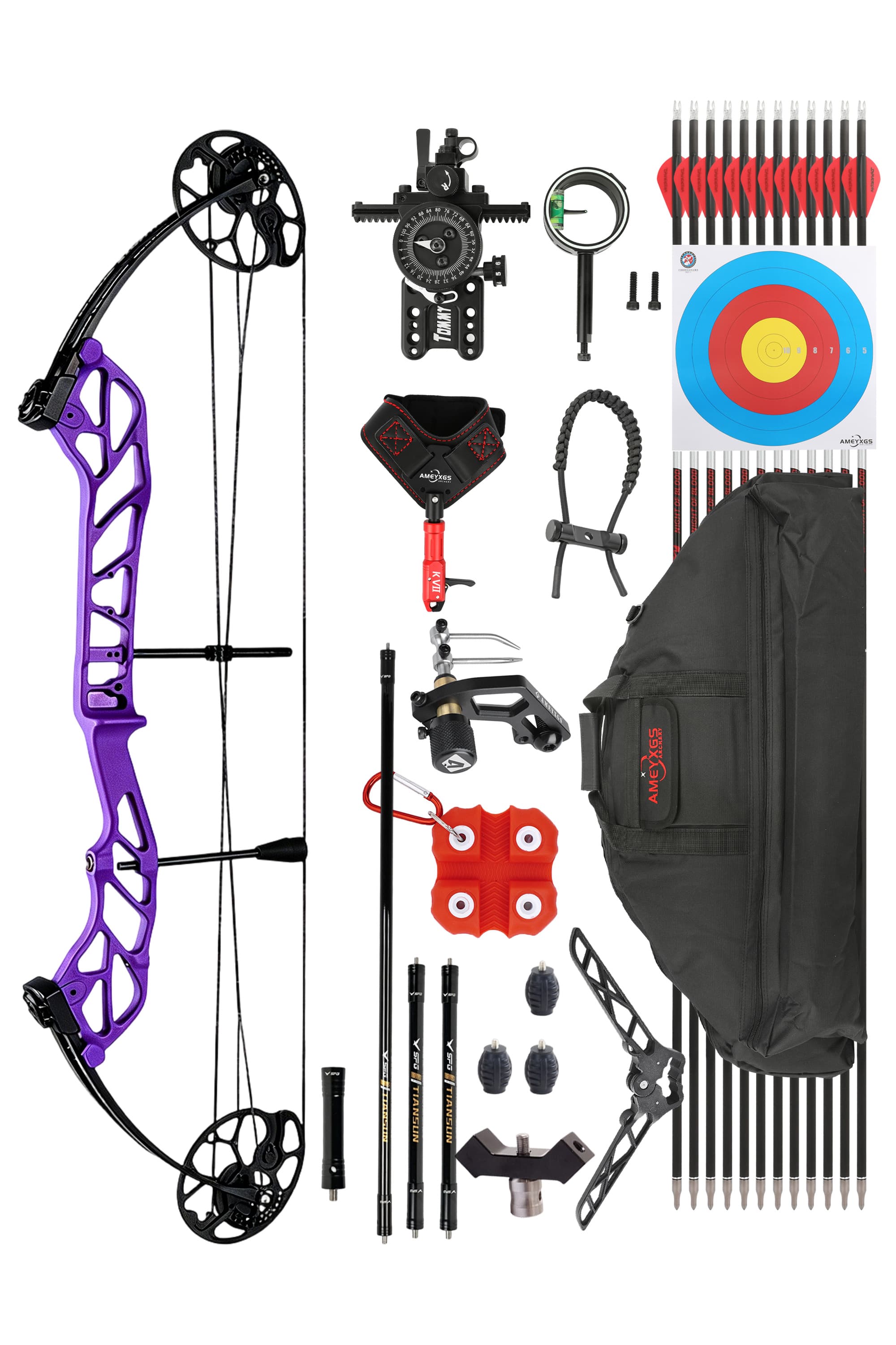 TOPOINT  Compound Bow 19-60lbs Target Kit Shooting Archery