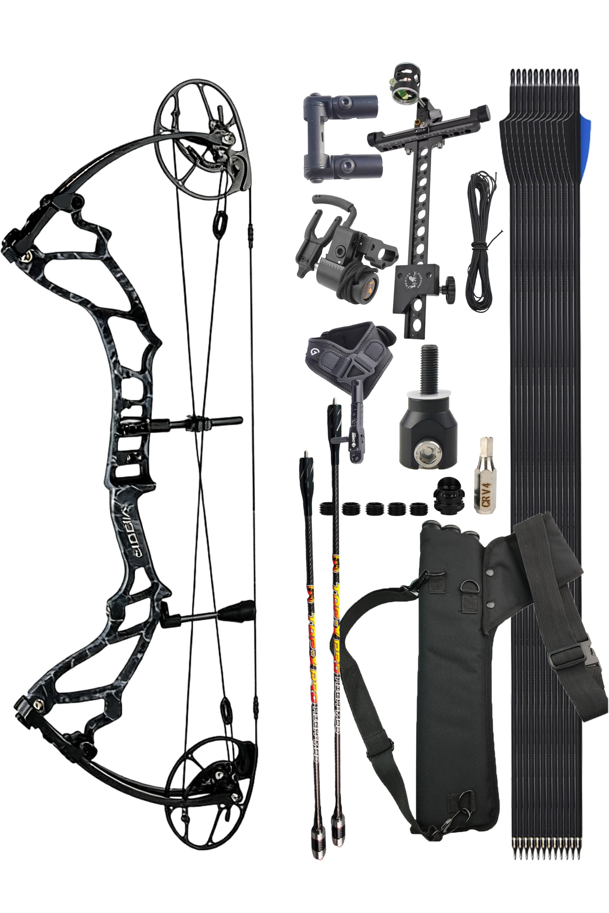 TOPOINT Compound Bow 40-70lbs Target Kit 345FPS Hunting Archery