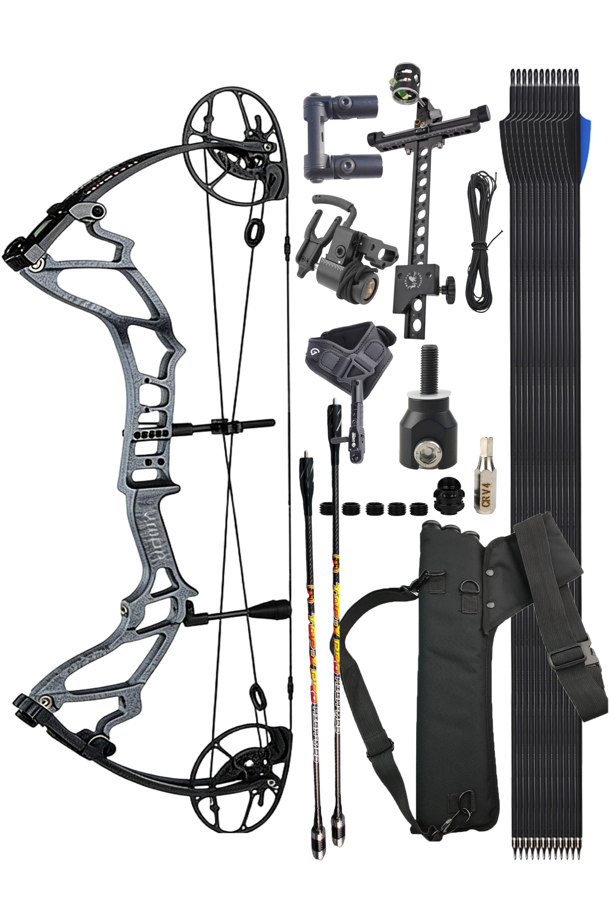 TOPOINT Compound Bow 40-70lbs Target Kit 345FPS Hunting Archery