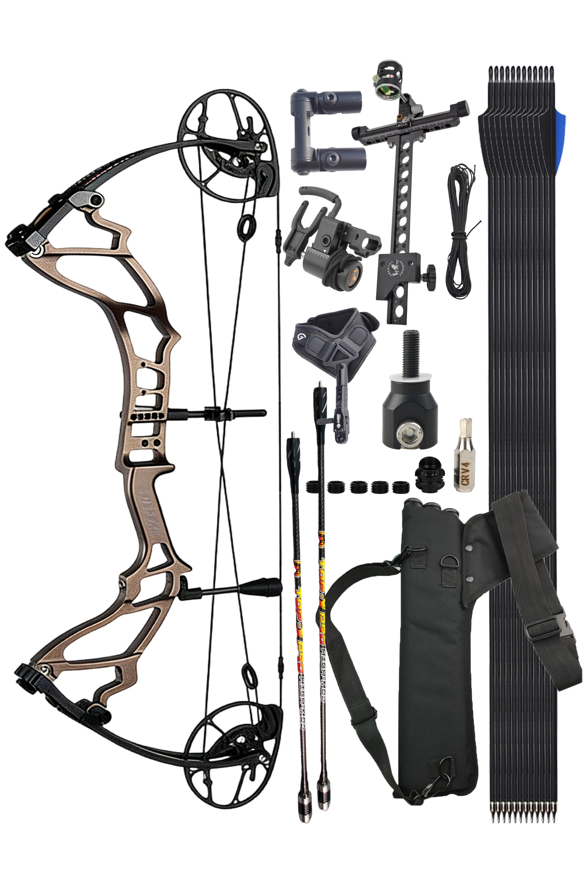 TOPOINT Compound Bow 40-70lbs Target Kit 345FPS Hunting Archery